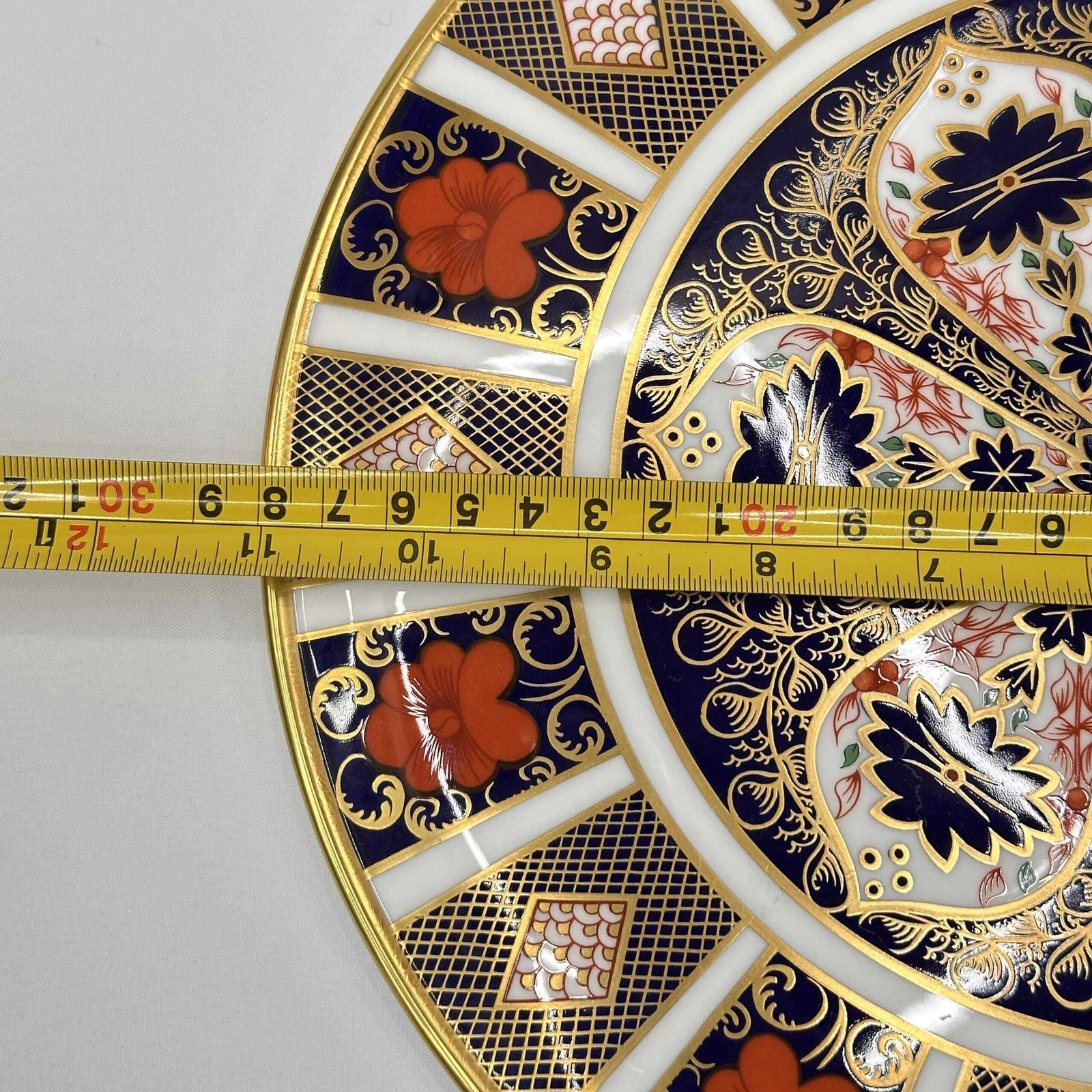 photo buy Royal Crown Derby Old Imari 1128 Cake Platter 11" Plate Bone China Vintage 1994