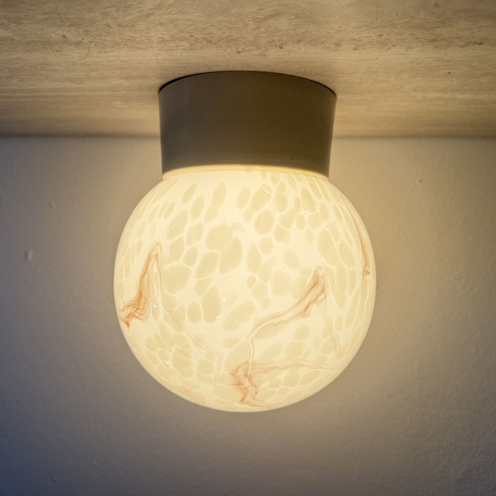 Thabur Art Deco Plafondlamp Met Gemarmerd Glas, Jaren 1930, Nederland photo furniture