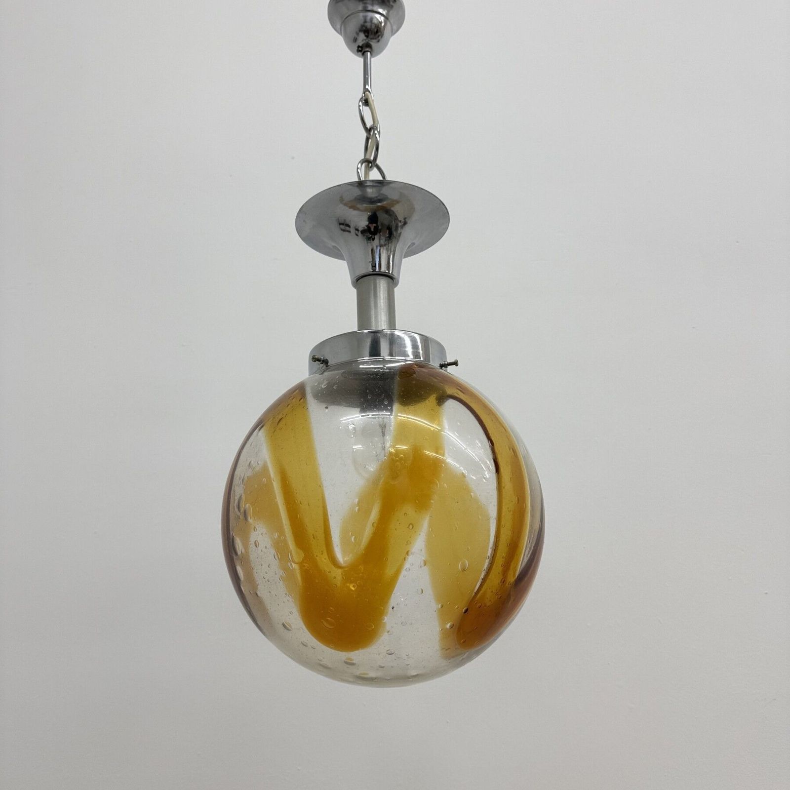 photo vinterior Murano Glass Hanging Lamp Pendant By Mazzega , 1970’s Italy
