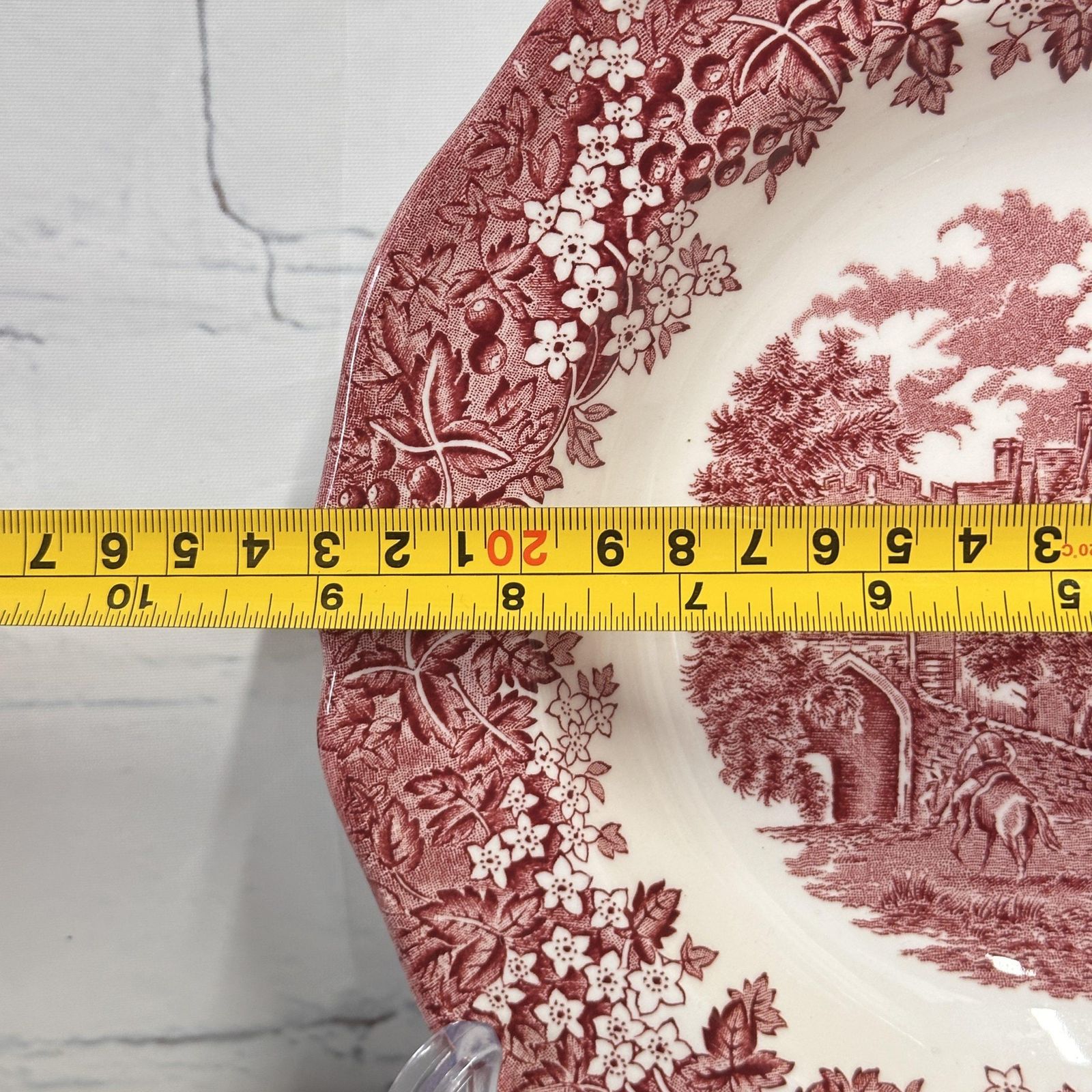 photo furniture J & G Meakin Merrie England Red Transferware Soup Bowls Set Of 6 Vintage Ironstone