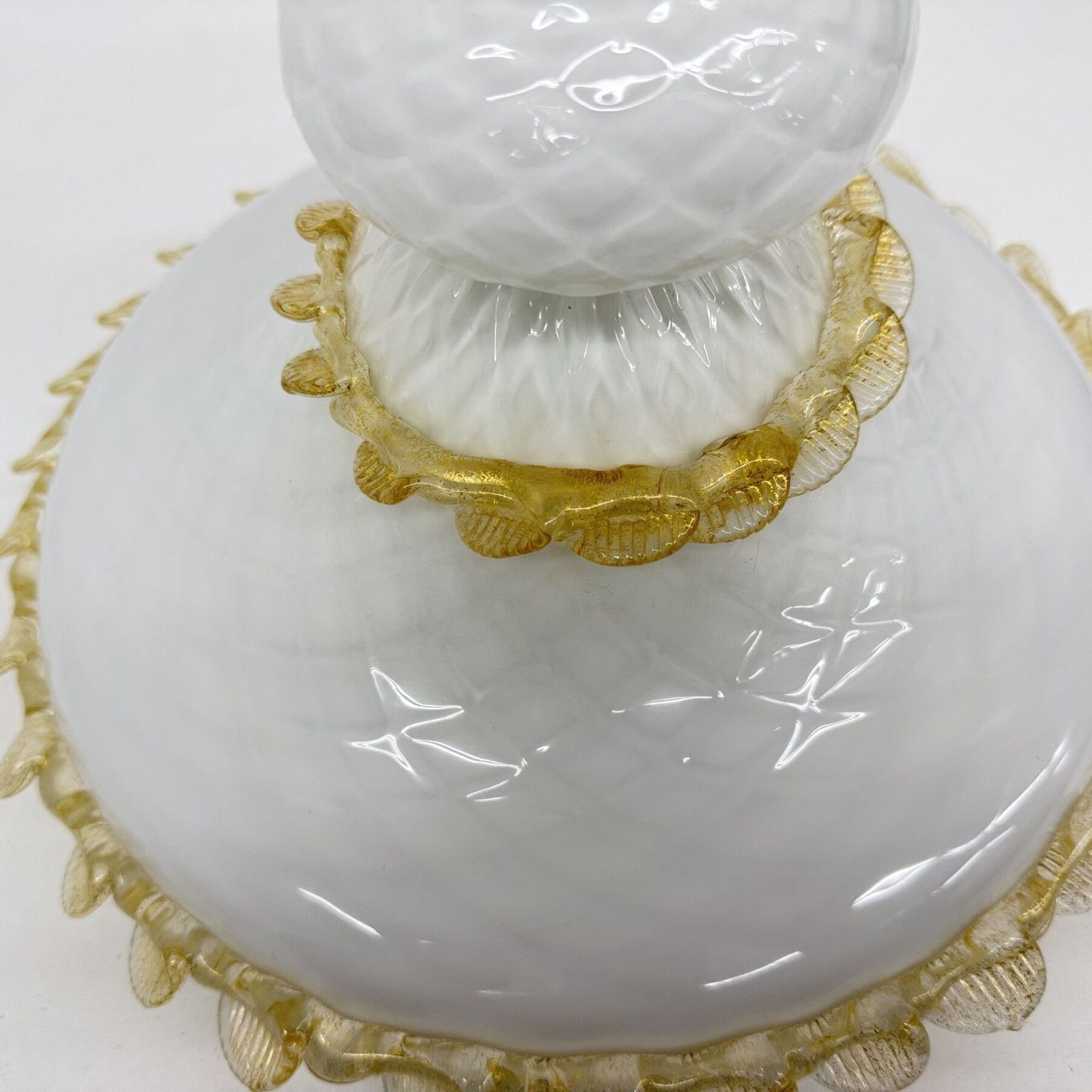 photo for sale Mid Century Design Murano Glass Flush Mount / Ceiling Lamp , 1970s