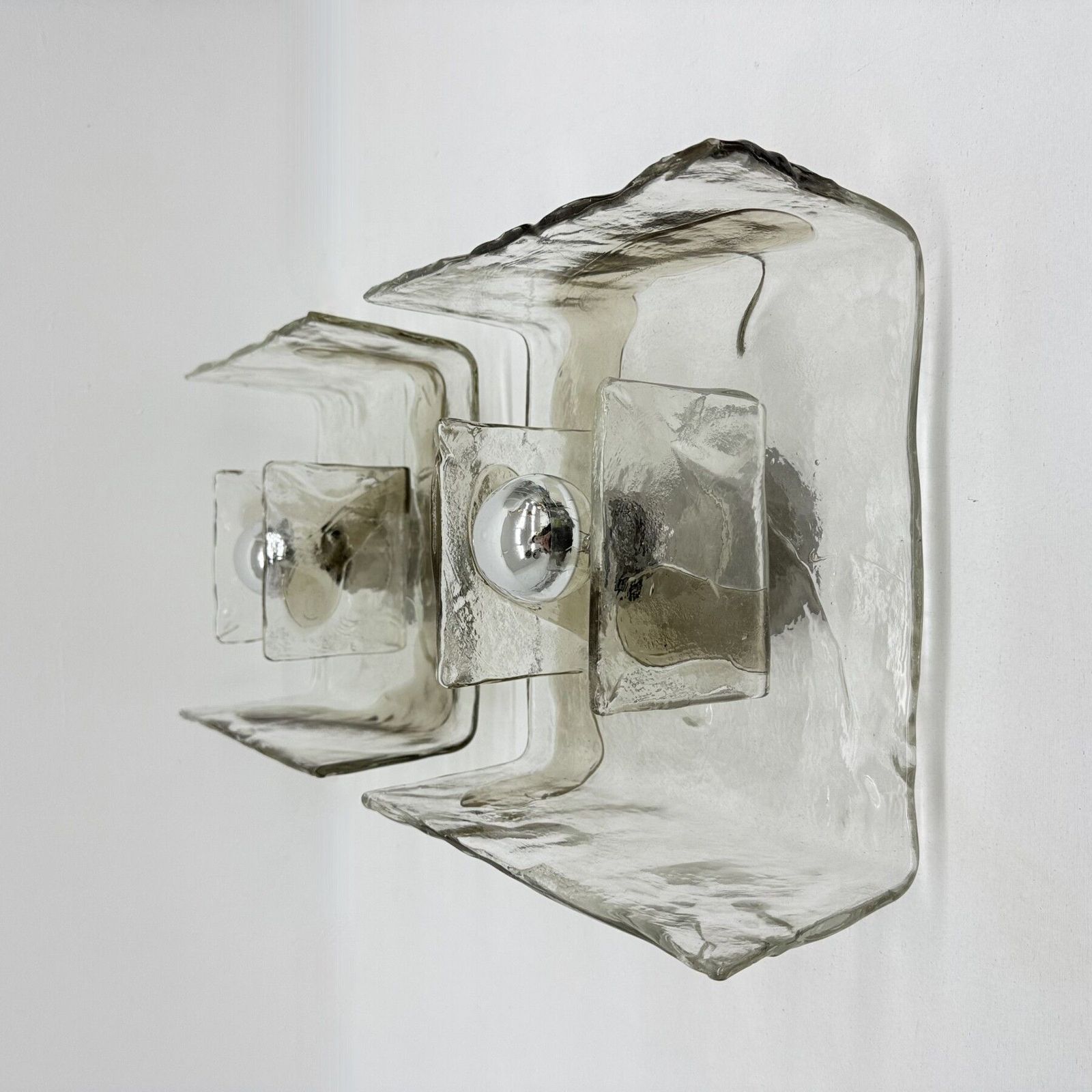 Lp257 Wall Lamps By Carlo Nason For Mazzega, Italy, 1970s, Set Of 2