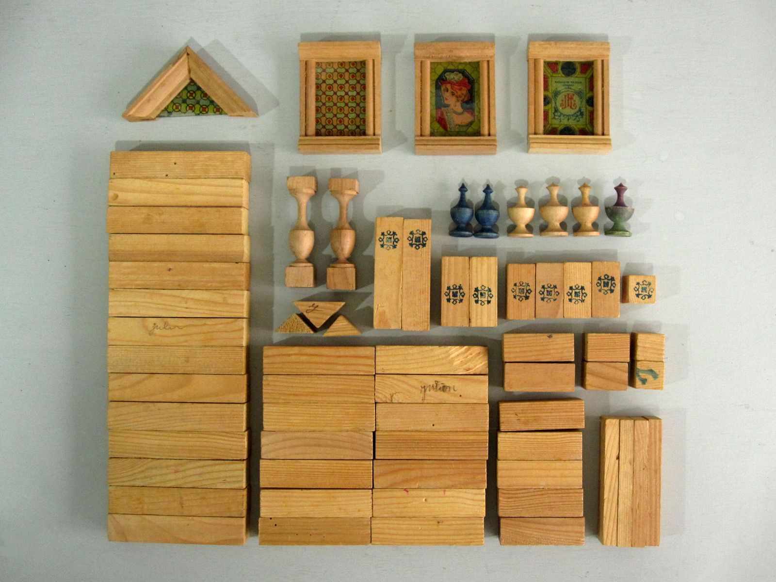 French Architecture Francaise Jeu De Construction Wood And Glass Building Blocks photo buy
