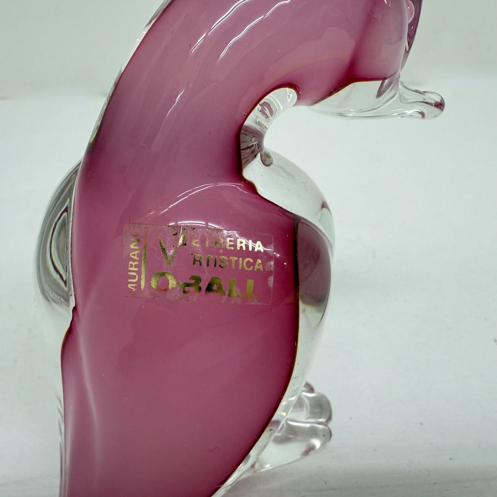 Archimede Seguso Rare Murano Pink Alabastro Art Glass Duck , 1970s photo 242.0