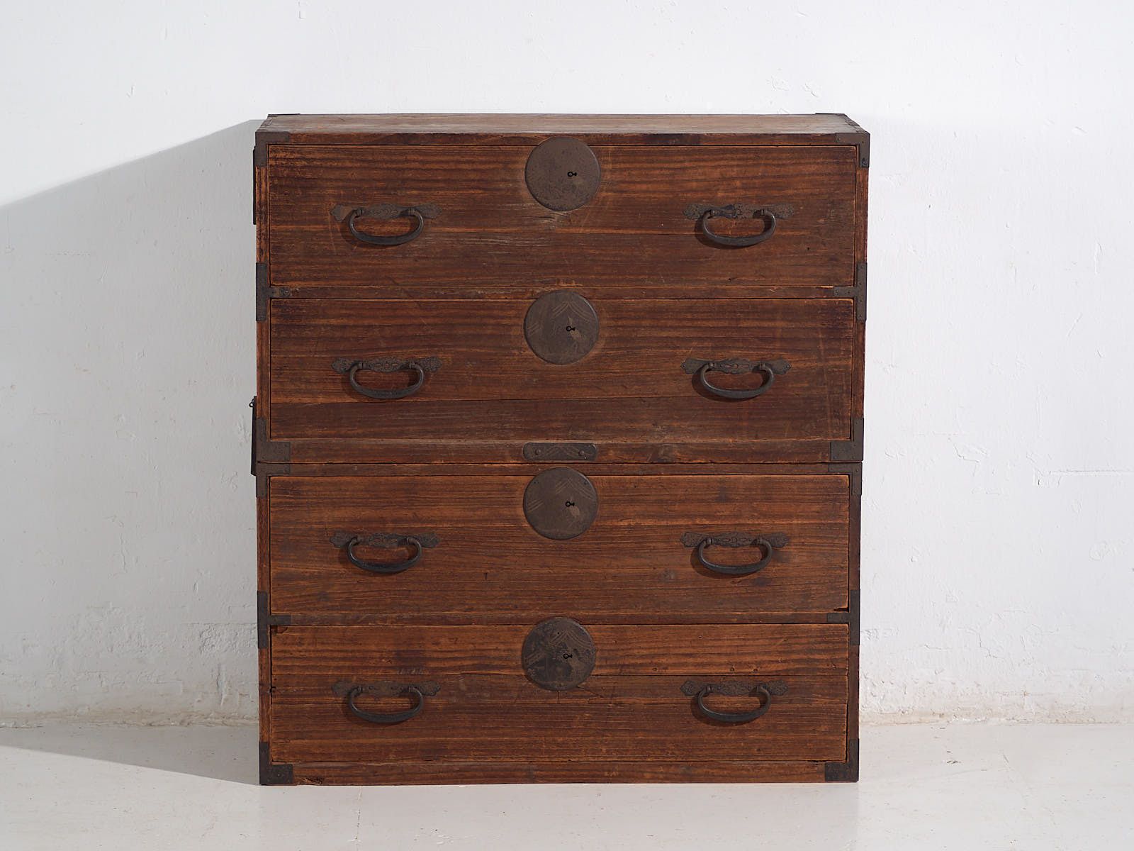 Antique Japanese Tansu Chest Of Drawers – Meiji / Taishō Period (C.1868 1926) #5 photo 2073.0