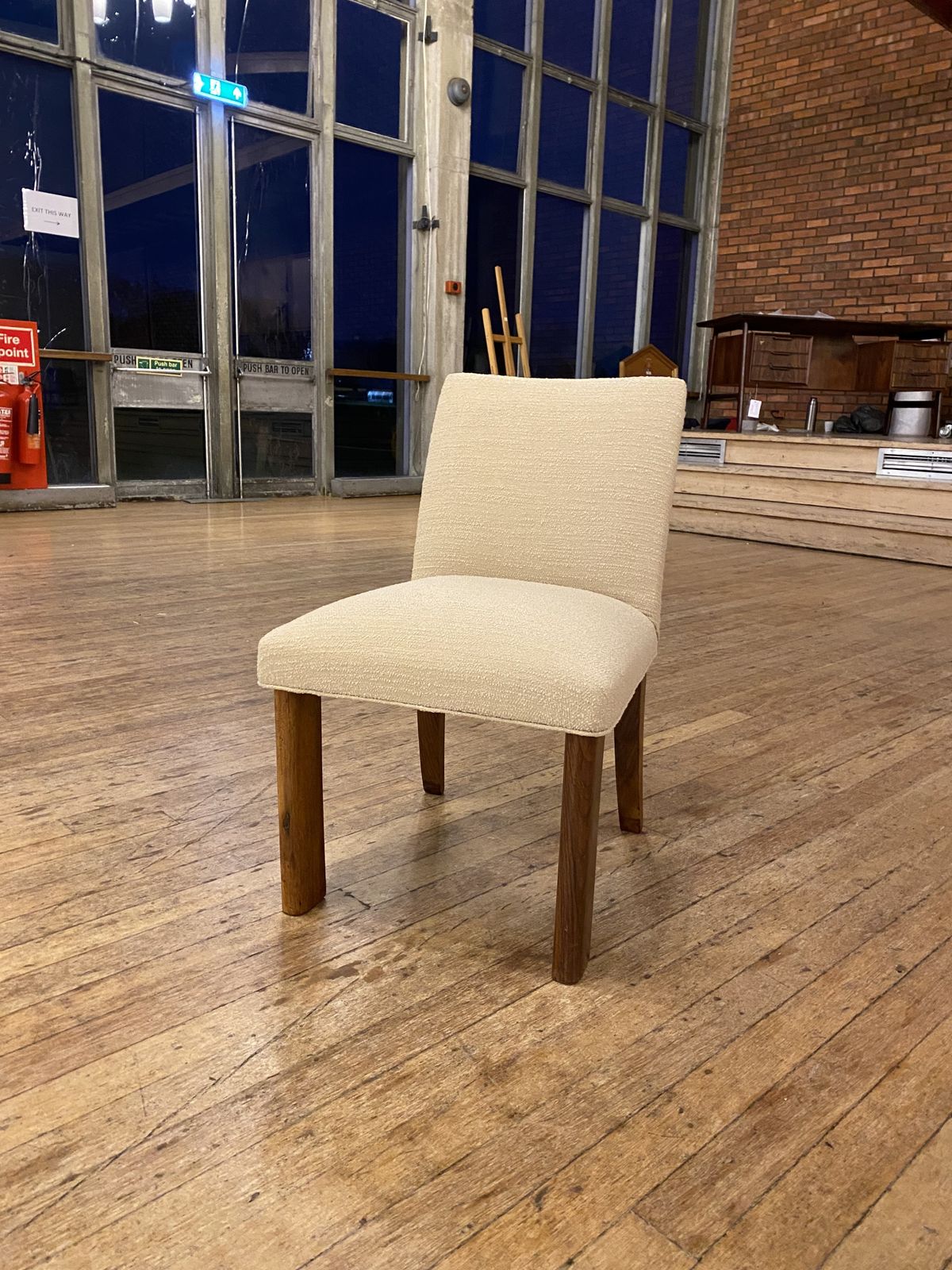 1930s Osvaldo Borsani Attributed Rosewood Side Chair Wool Boucle Italy Art Deco Seat Armchair Restored And Upholstered photo furniture