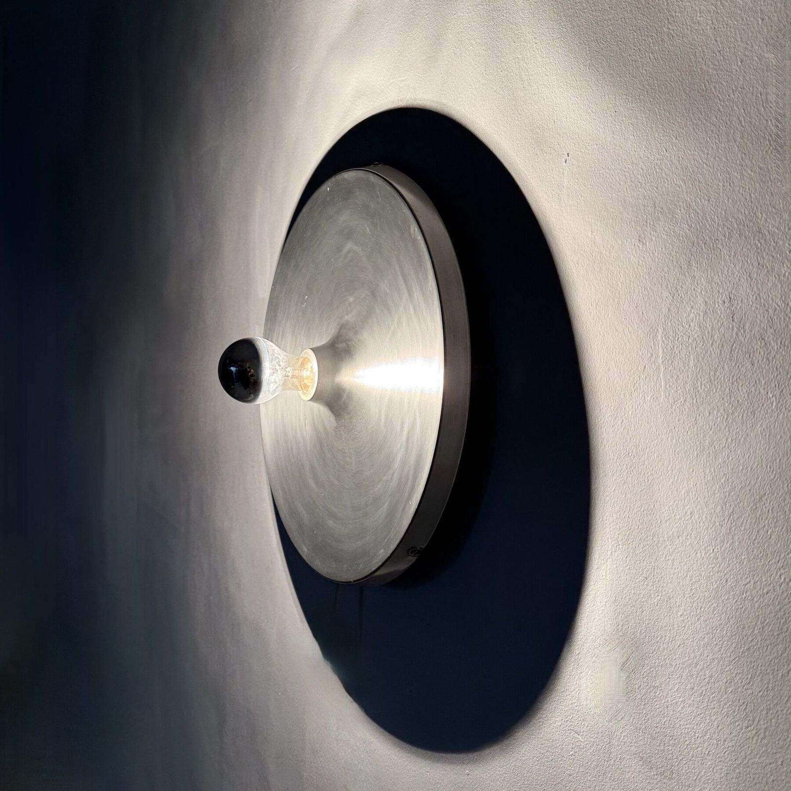 Mid Century Design Large Disc Lamp , 1970s Attributed To Charlotte Perriand For Les Arcs photo Lighting