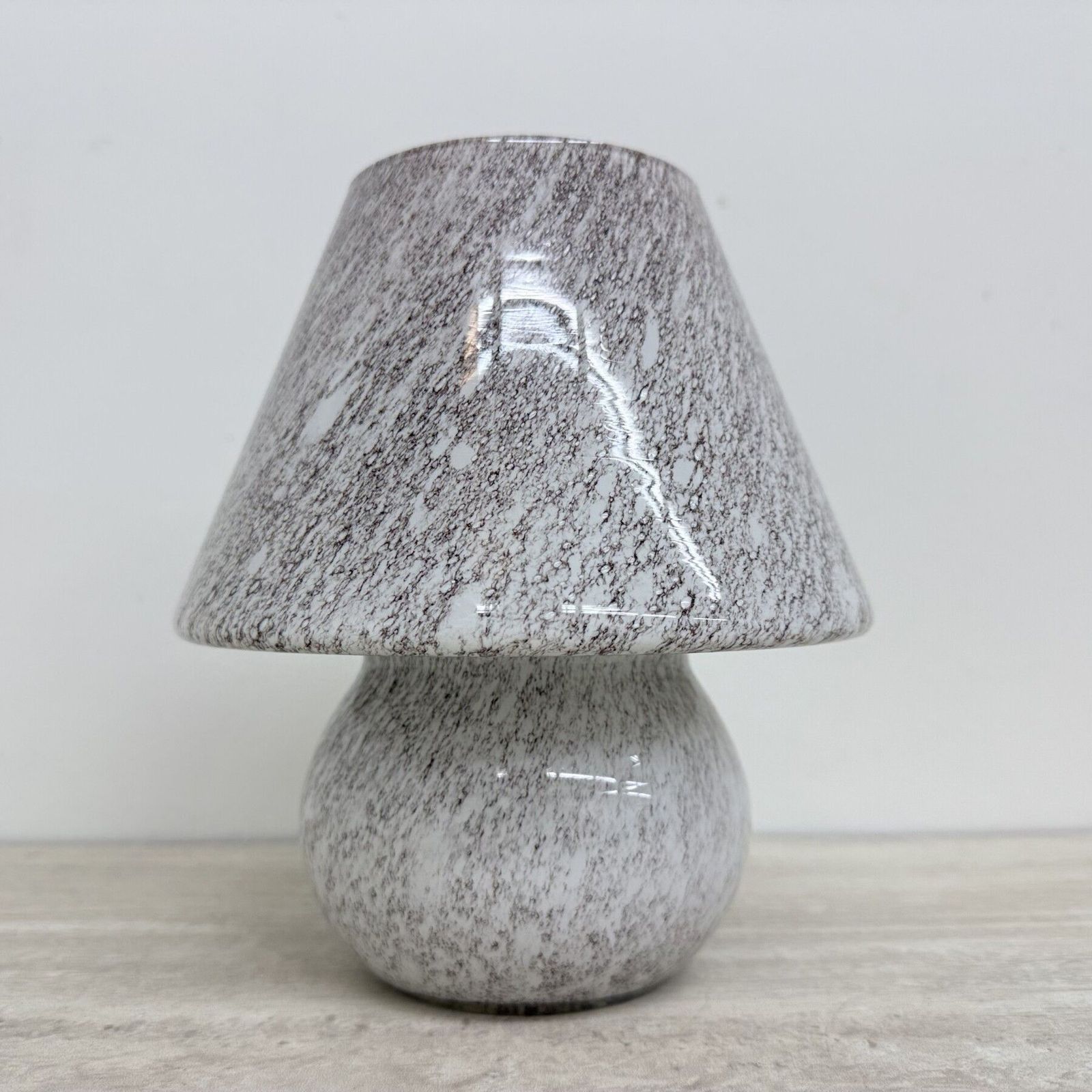 Mid Century Design Paddenstoel Glazen Tafellamp, Jaren 1970 photo buy