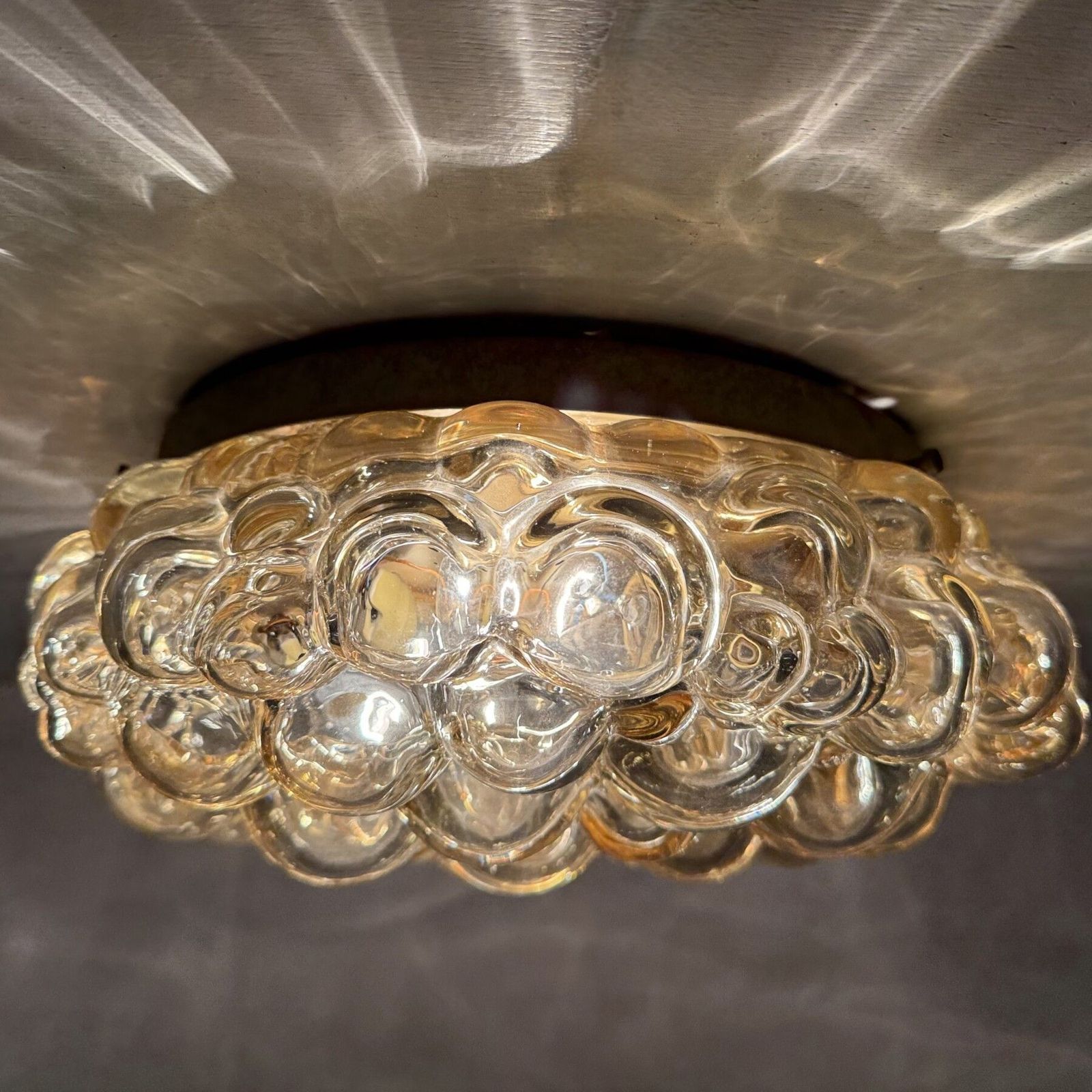 Helena Tynell Bubble Glass Flush Mount Ceiling Lamp, Jaren 1970, Duitsland photo Verlichting