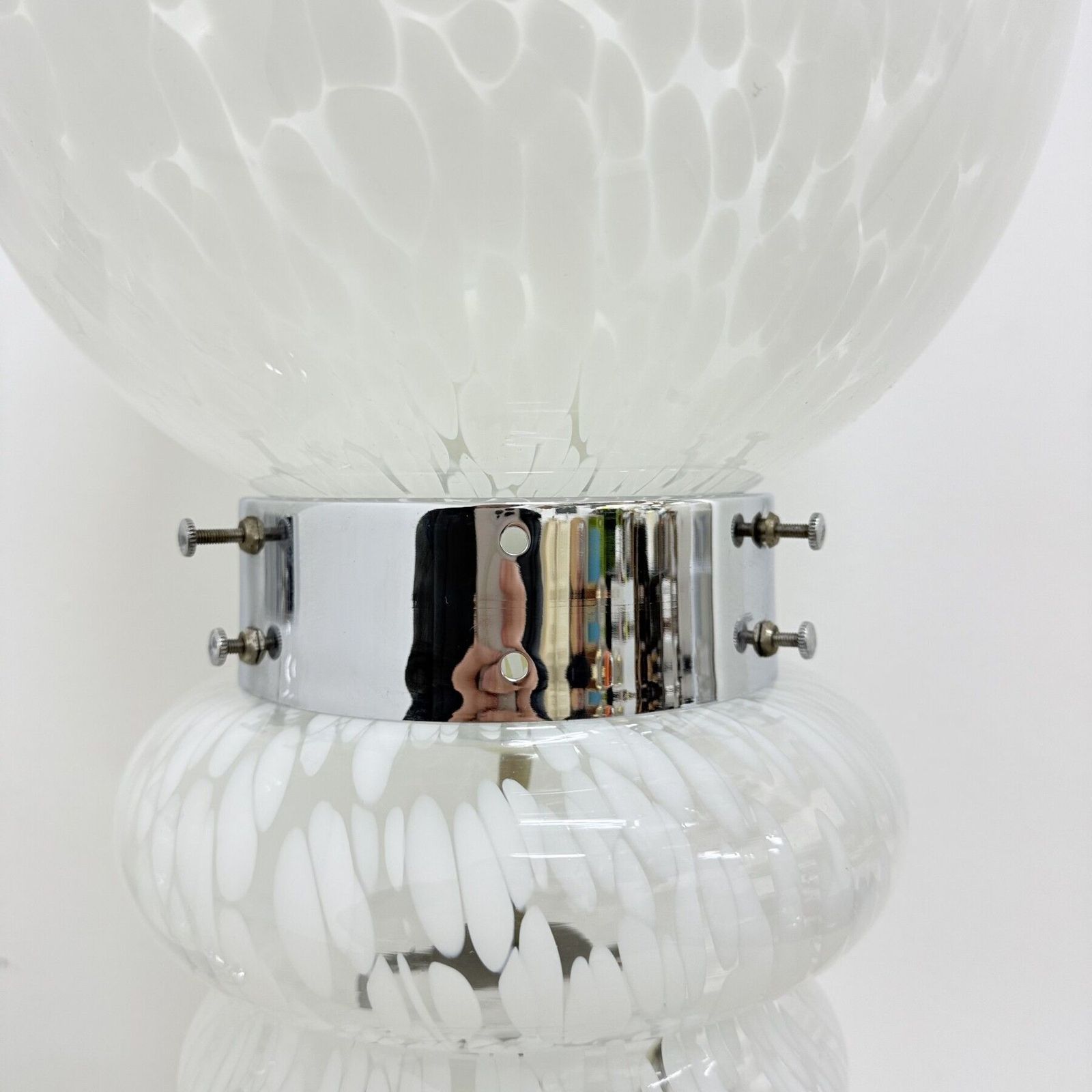 photo for sale Paar Mid Century Design Mazzega Carlo Nason Glazen Tafellamp / Vloerlamp, Jaren 1970