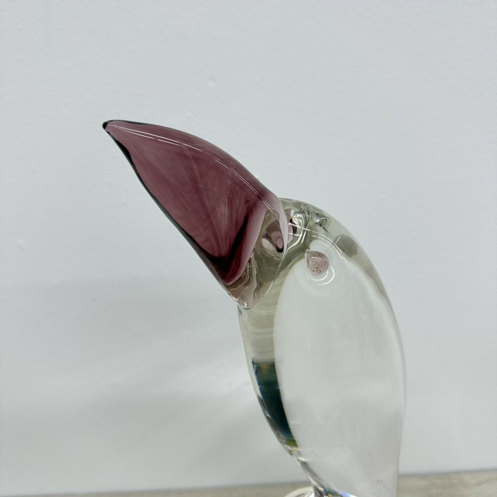 Rare Large Signed Livio Seguso Murano Glass Sculpture Of Toucan 1970s photo Art