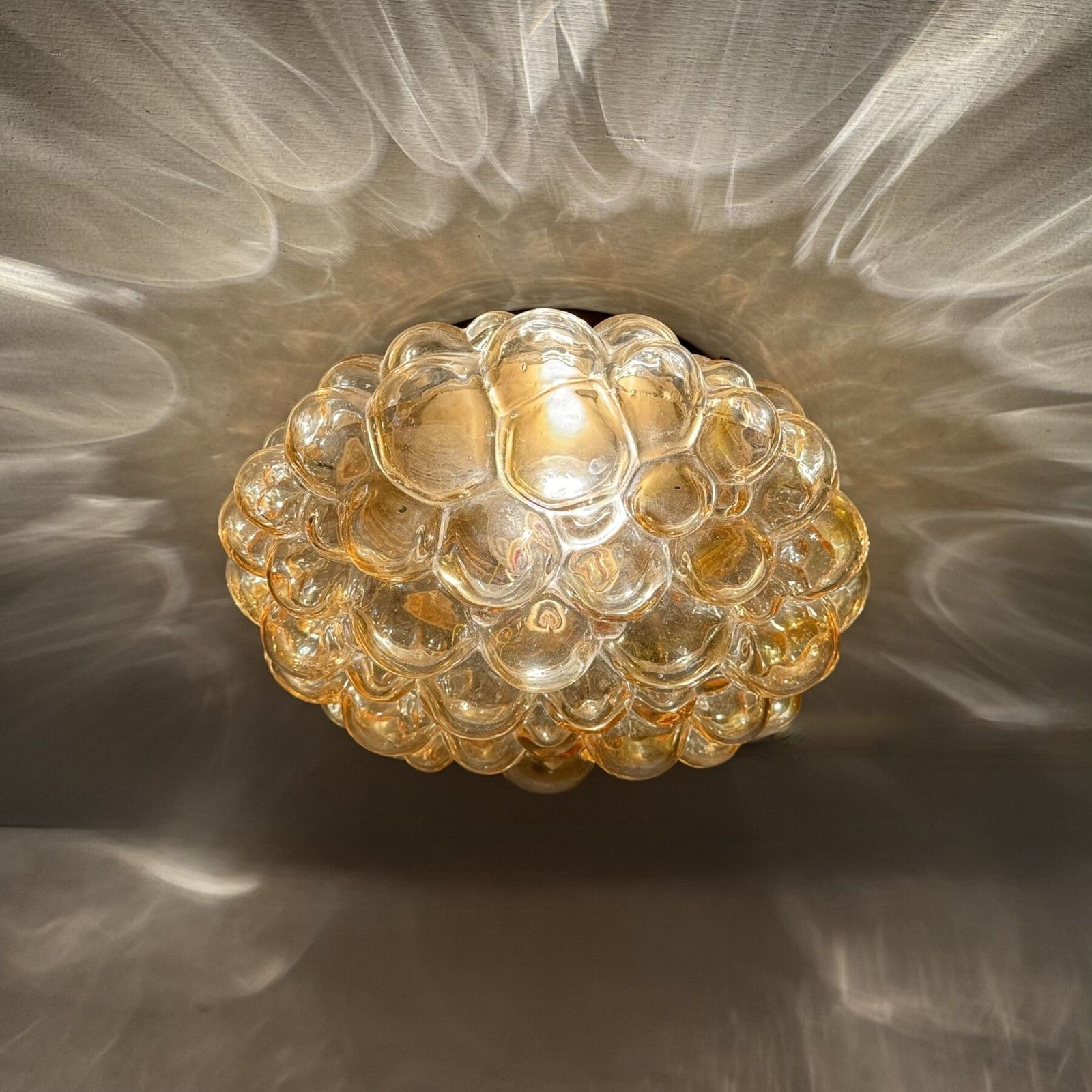 Helena Tynell Bubble Glass Flush Mount Ceiling Lamp, Jaren 1970, Duitsland photo Verlichting