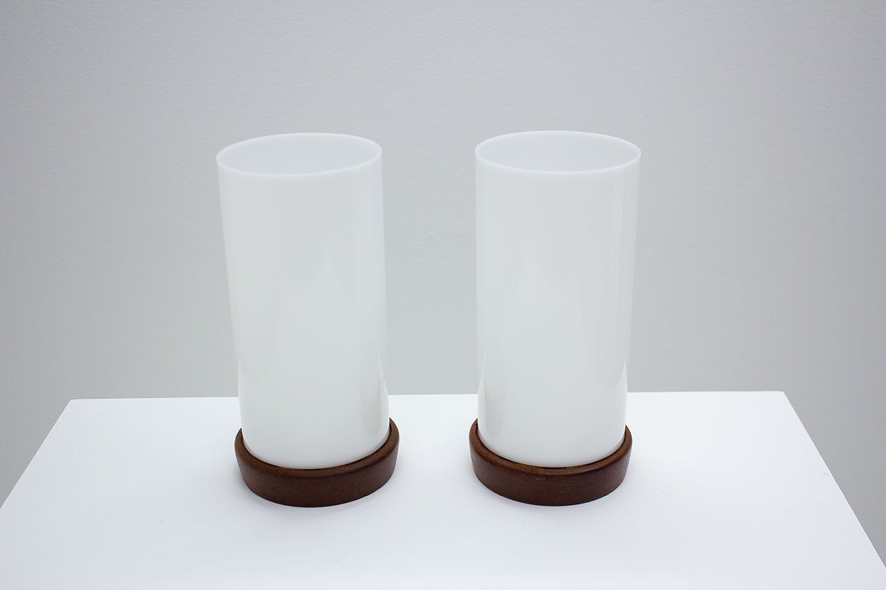 Swedish Teak & Acrylic Table Lamps By Luxus, 1960s, Set Of 2 photo Lighting