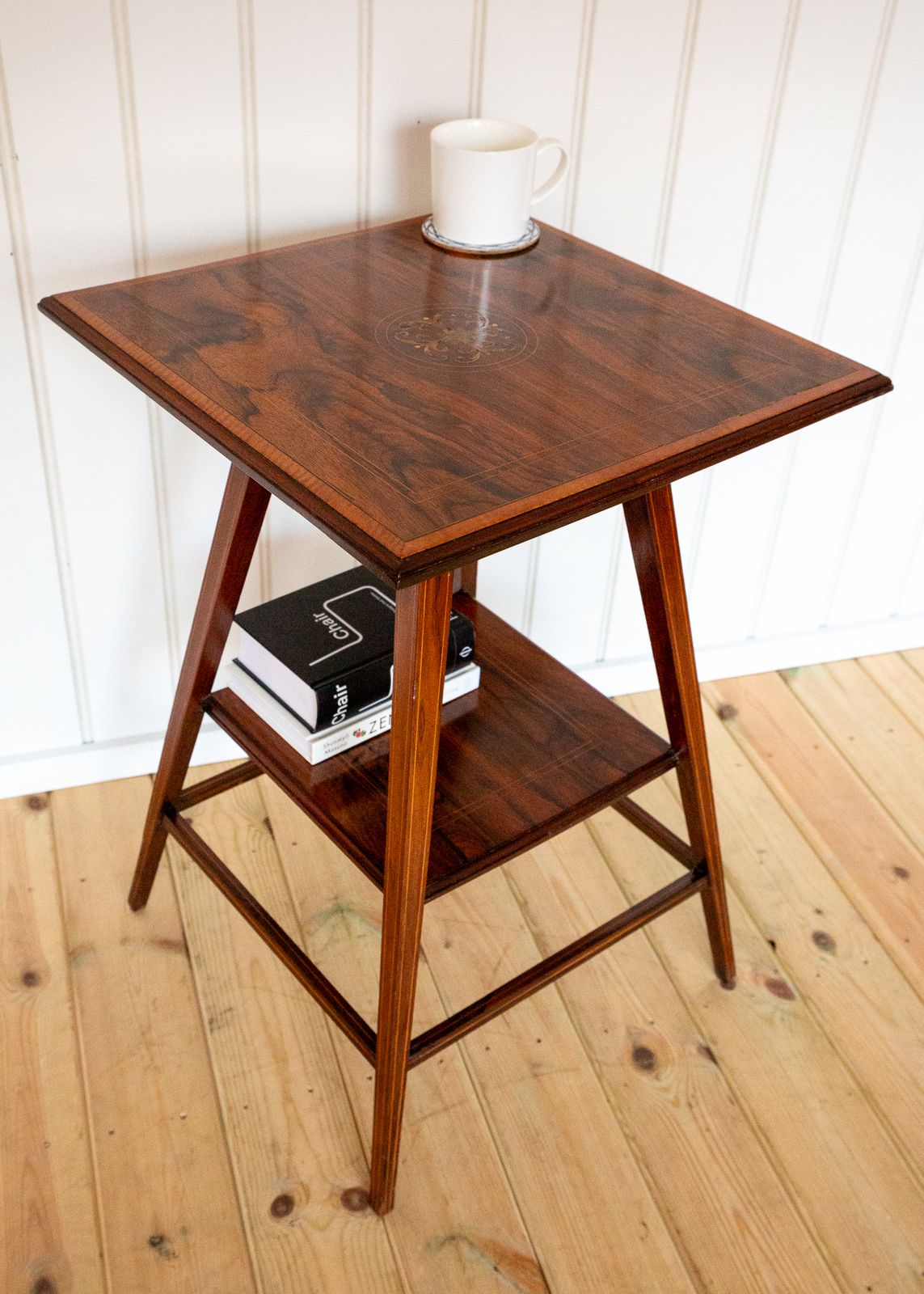 photo vinterior Antique Rosewood Side Table Edwardia.N Decorative Inlaid Lamp Tabl.E Fine Country House Early 20th C 1900s