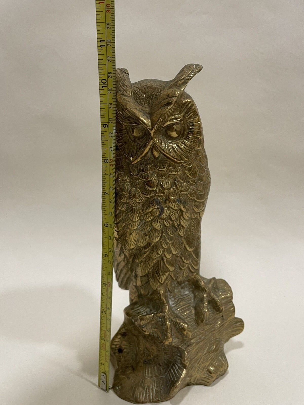 photo furniture Antique 1930s Vintage Brass Owl Ornament Large Detailed Figurine