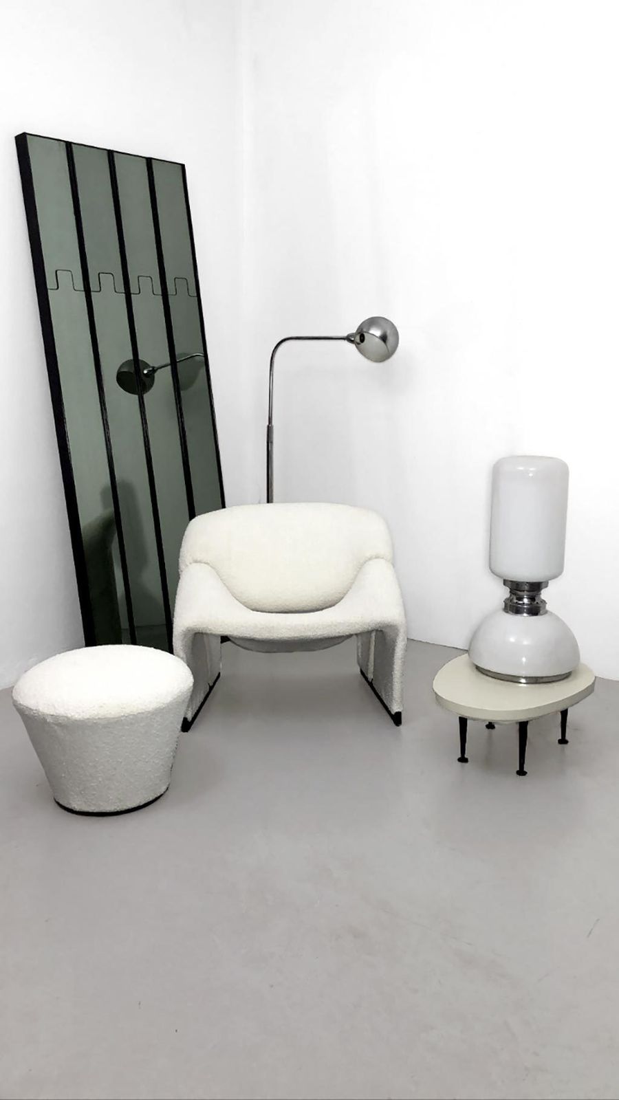 Luciano Bertoncini, Mirrored Coat Rack, "Gronda" By Elco, 1970s photo furniture