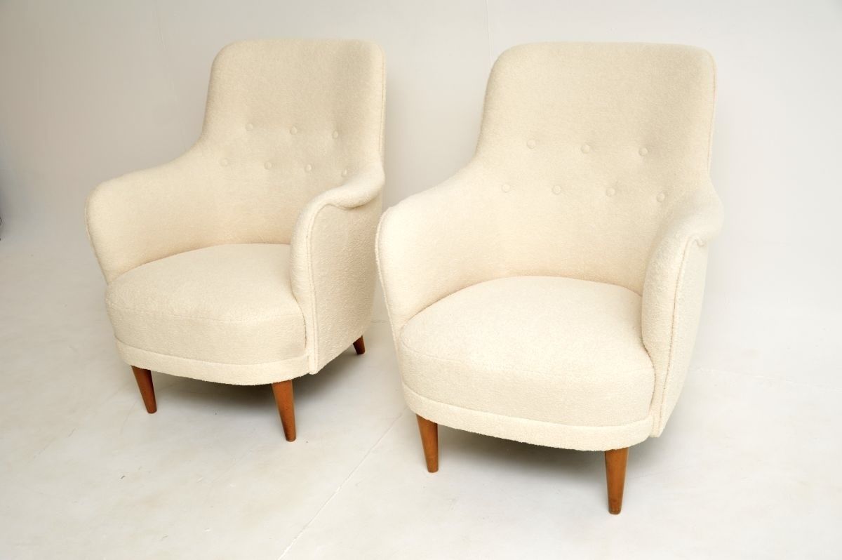 Pair Of Vintage Swedish Samsas Armchairs By Carl Malmsten photo 5525.0