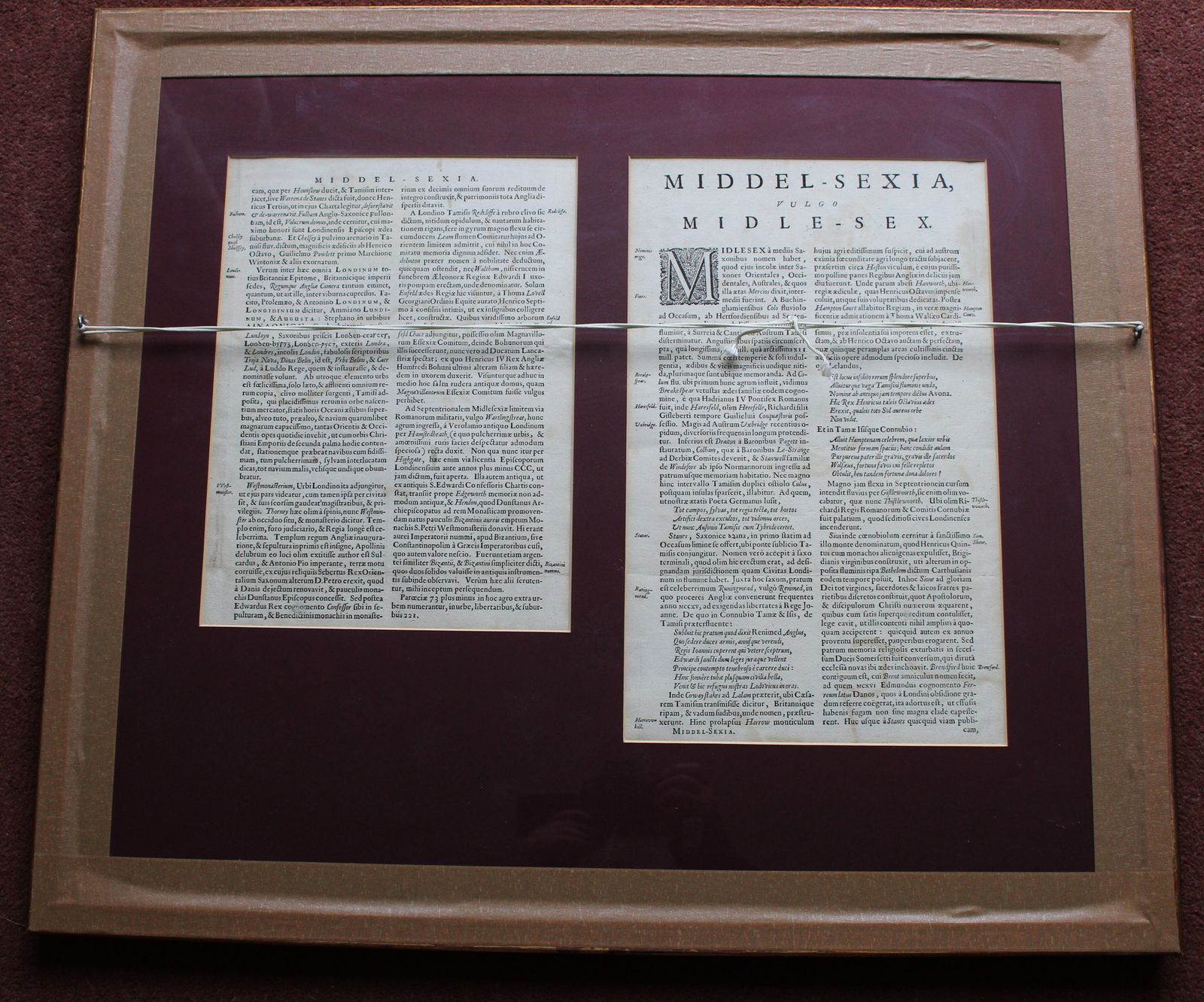 Middelsexiæ Cum Hertfordiæ Comitatu: Middlesex & Hertford Shire. By Joannem Jansonium (Jan Jansson) C1646 photo buy