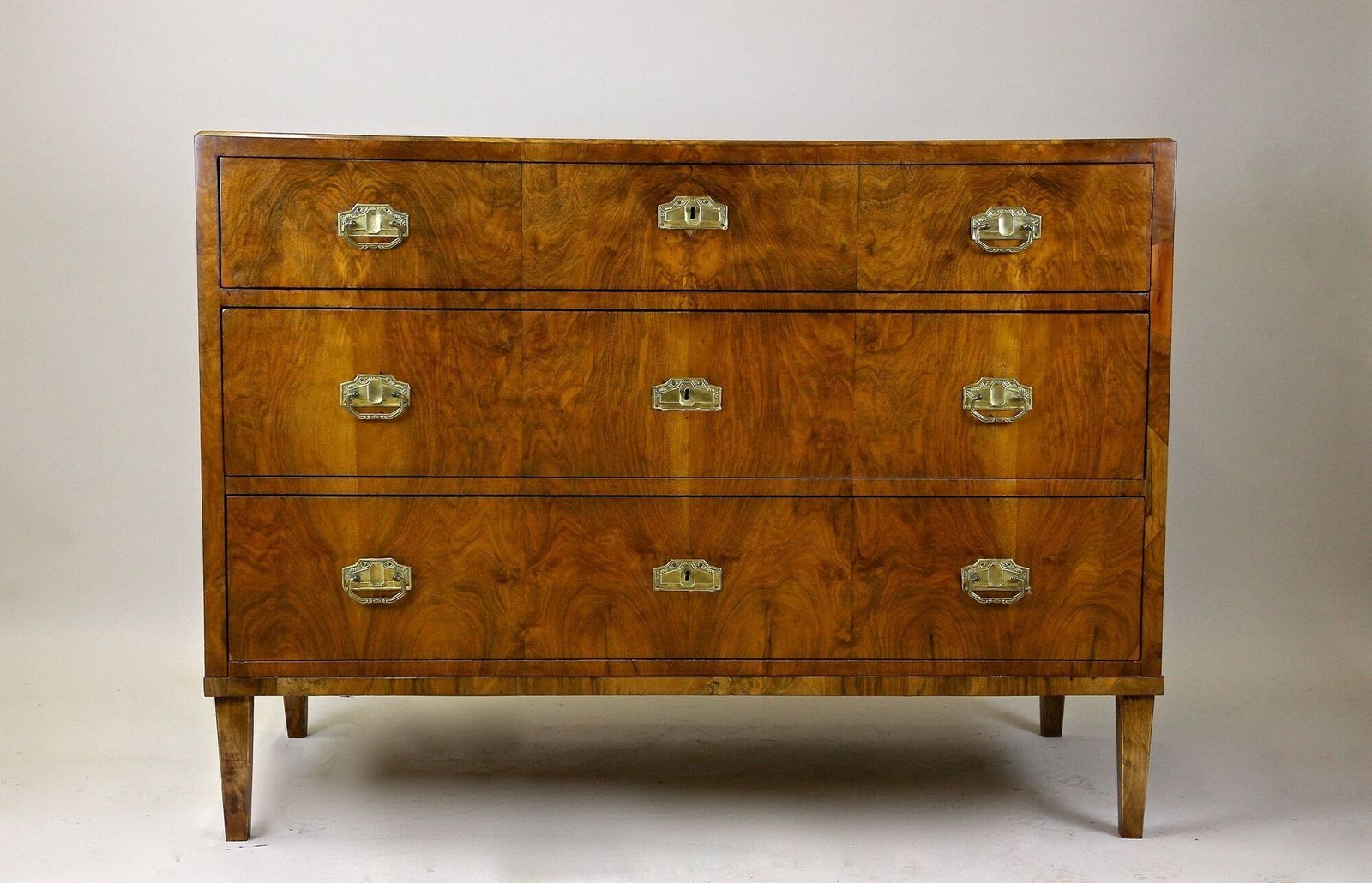 19th Century Biedermeier Nutwood Chest Of Drawers/ Secretaire Desk, At Ca. 1840 photo furniture