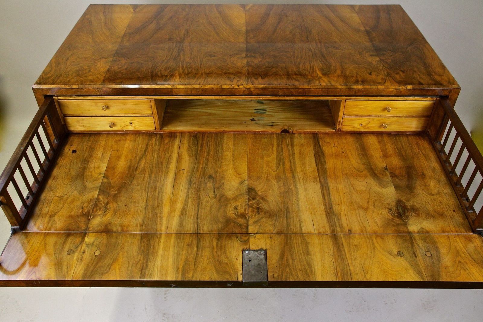 19th Century Biedermeier Nutwood Chest Of Drawers/ Secretaire Desk, At Ca. 1840 photo 6650.0
