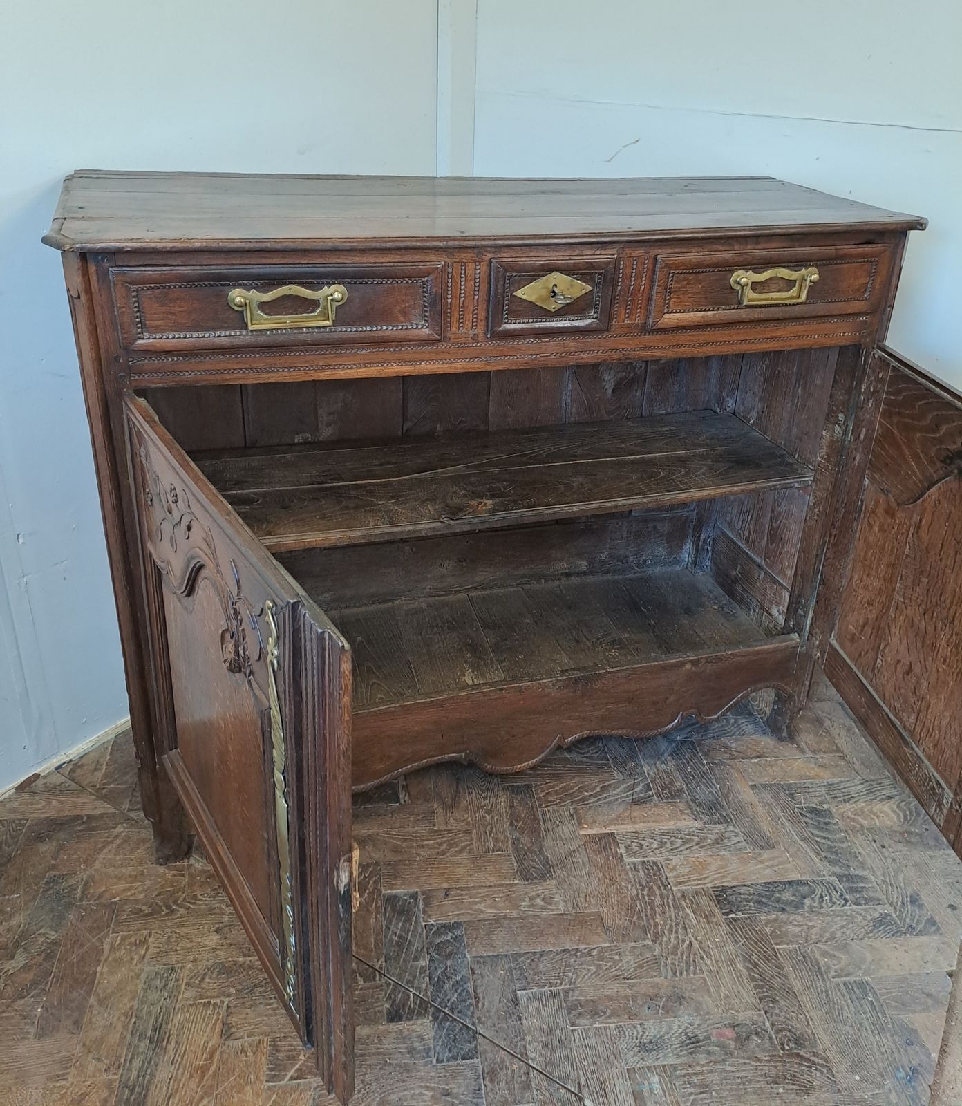 French Oak Dresser Base, 1800s photo furniture