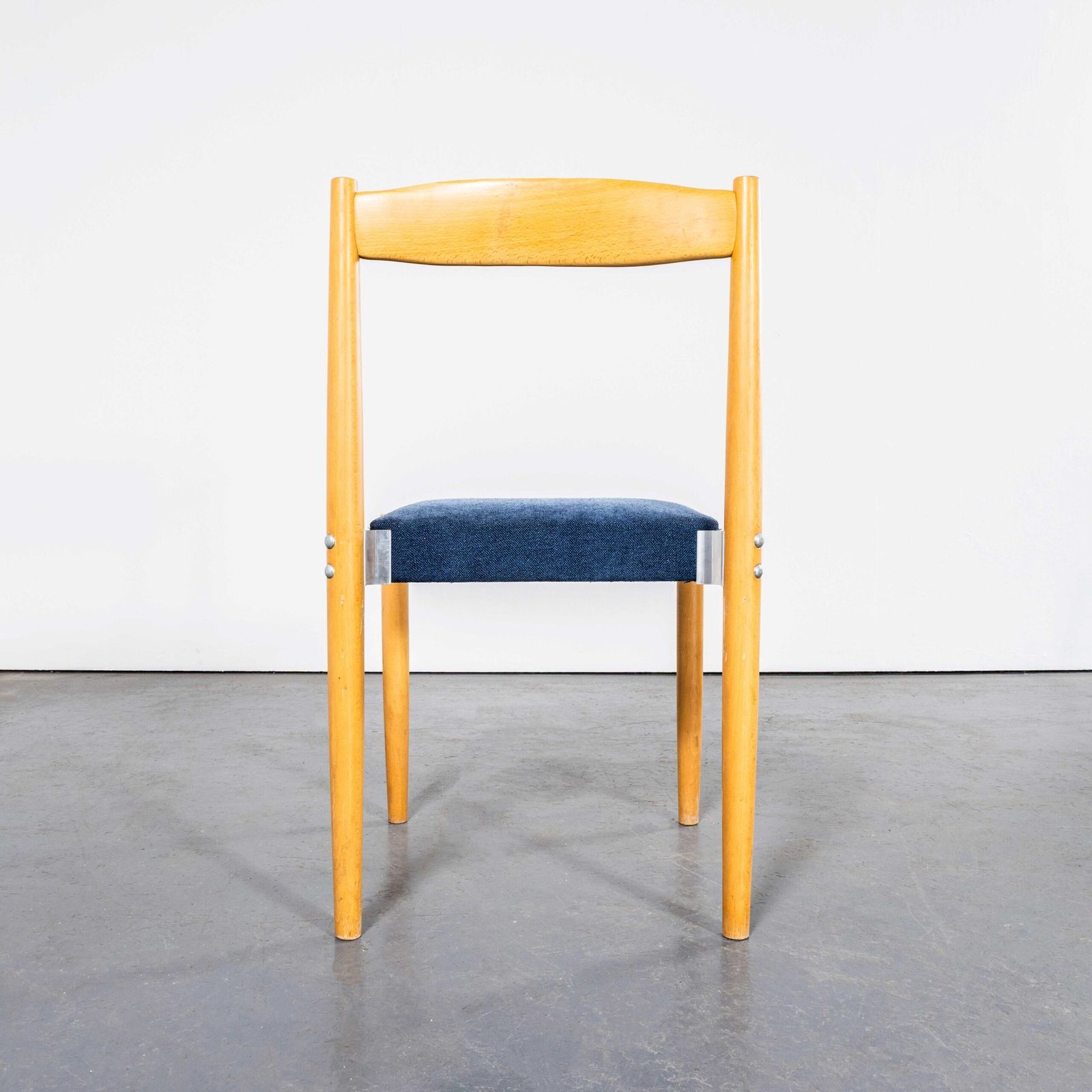 1980’s Blue Upholstered Contemporary Dining Chairs – Set Of Four photo vintage