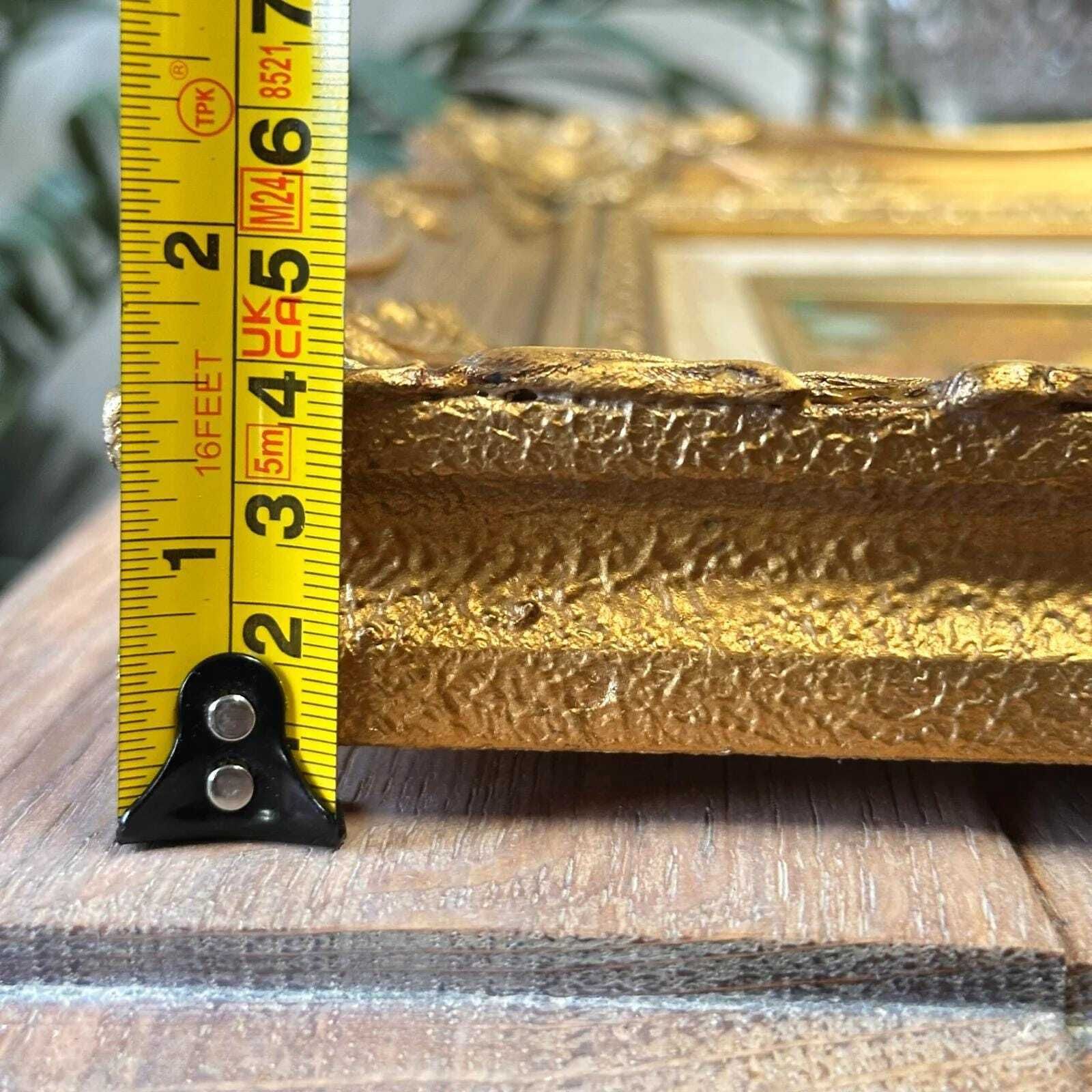 photo buy Signed G. Aubert Oil Painting Vintage Autumn Landscape Ornate Gold Gilt Frame