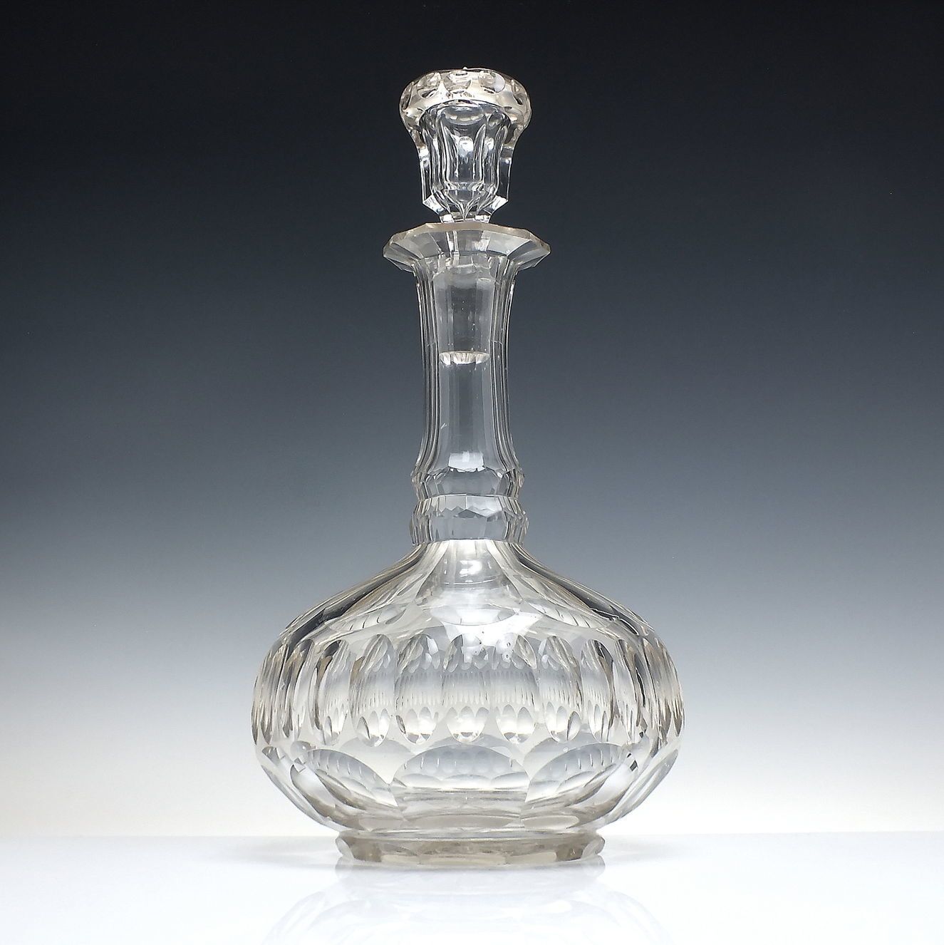 19th Century Magnum Shaft And Globe Glass Decanter C1880 photo furniture