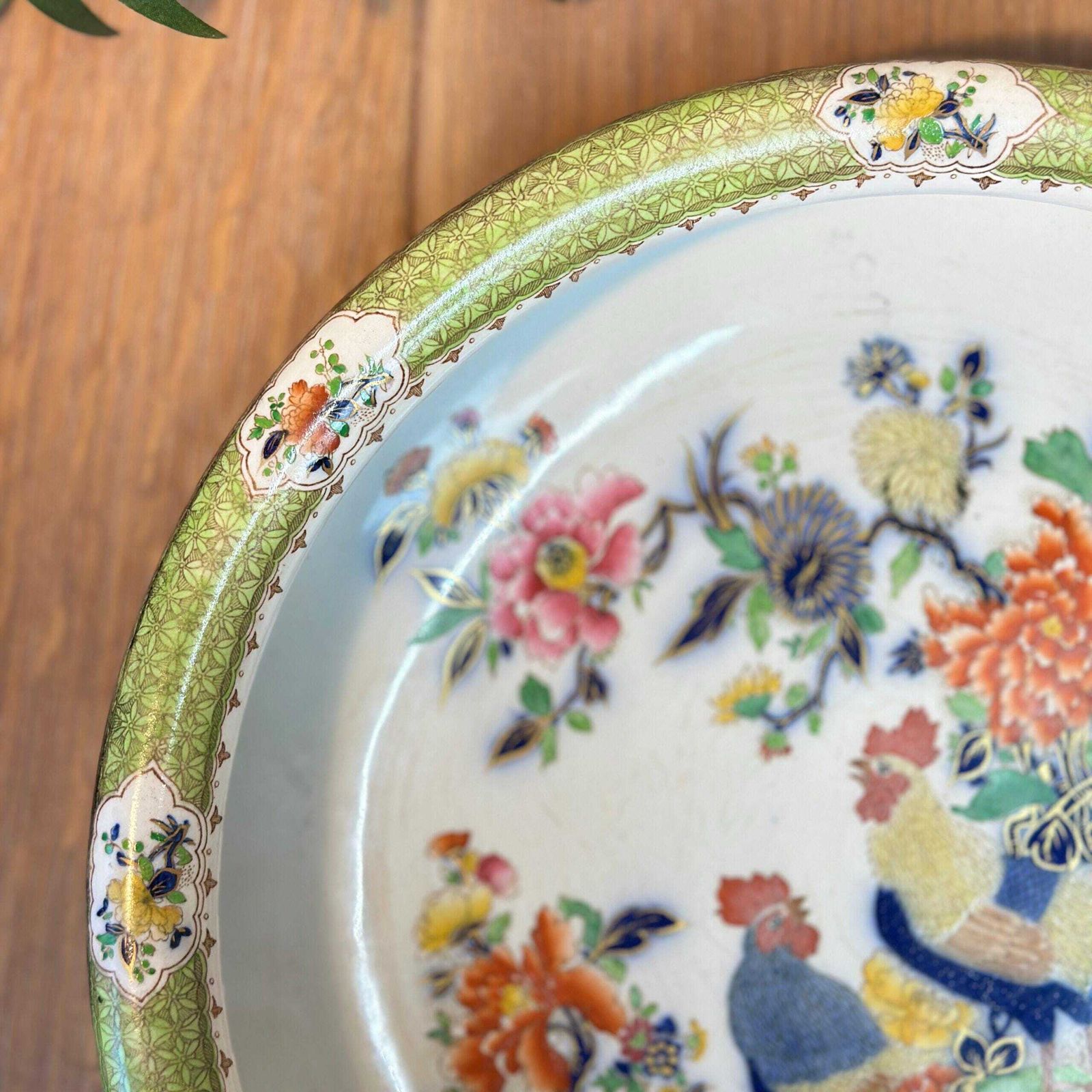 W&R Carlton Ware Cock Peony Bowl 31cm | 1920s Art Deco Chinoiserie Lustre Centrepiece photo for sale