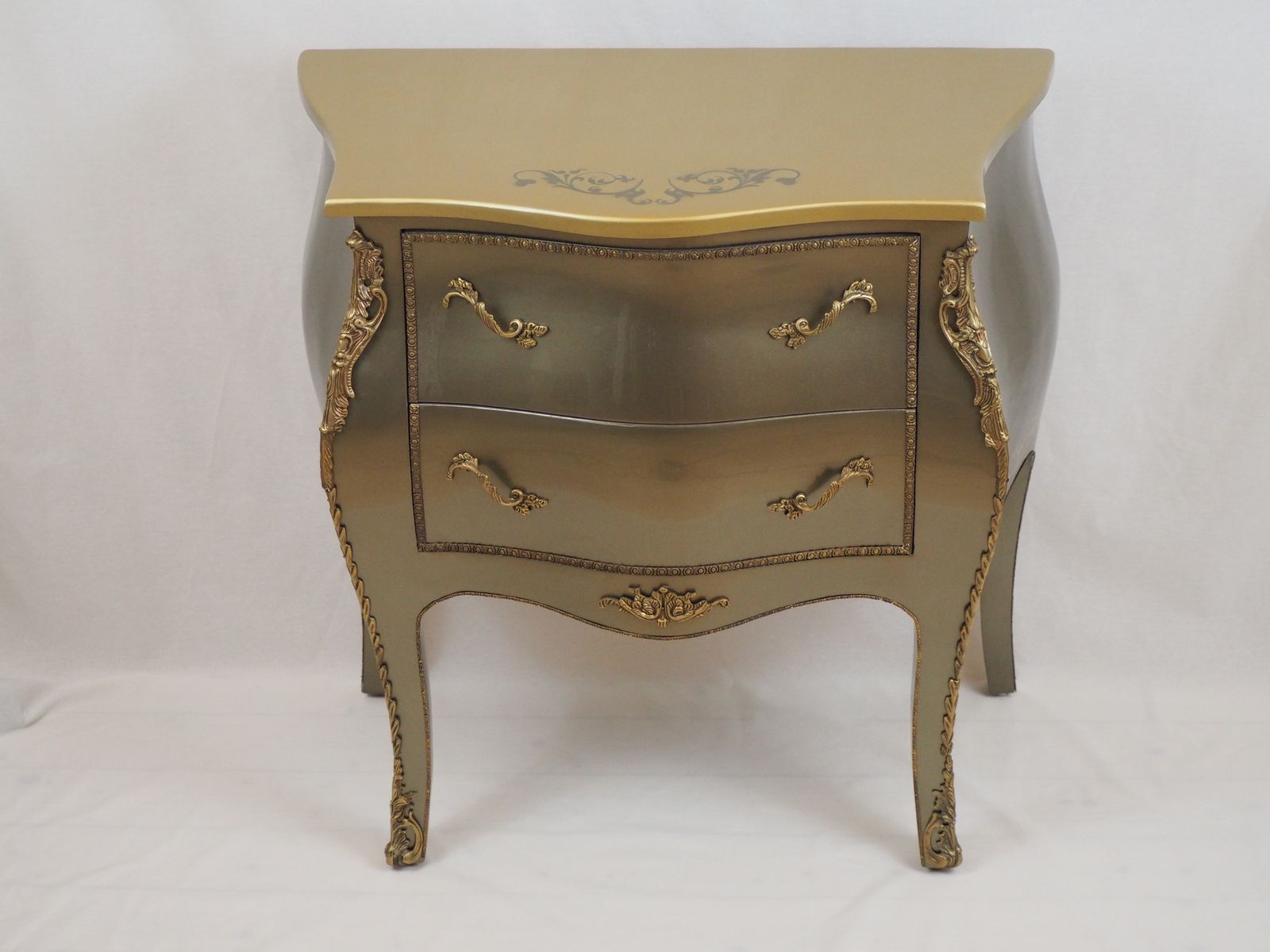 Bombe Louis XV Style Chest Of Drawers