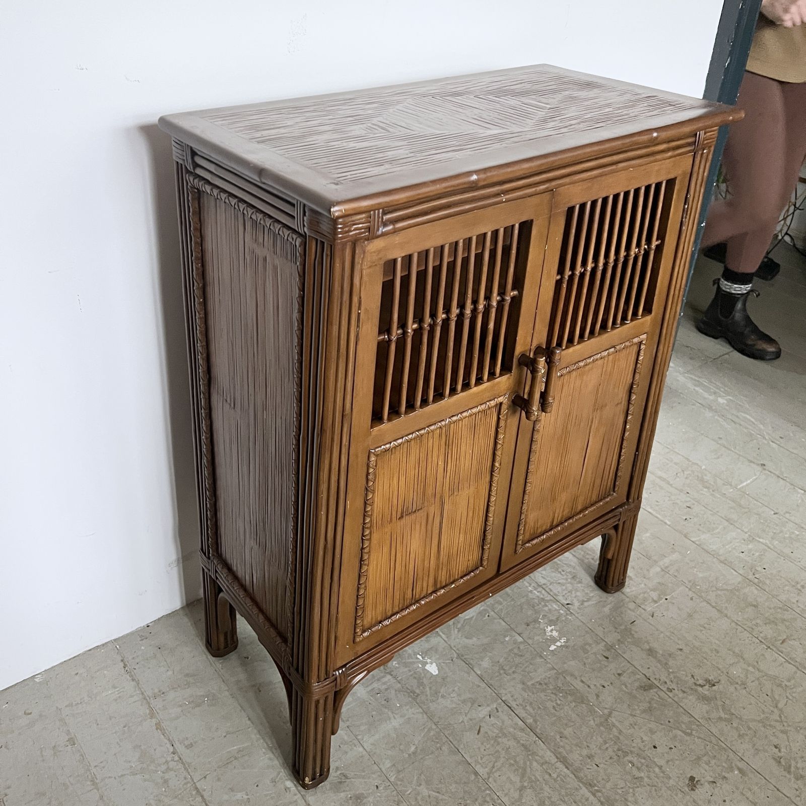 Antique Bamboo And Rattan Cabinet photo 795.0