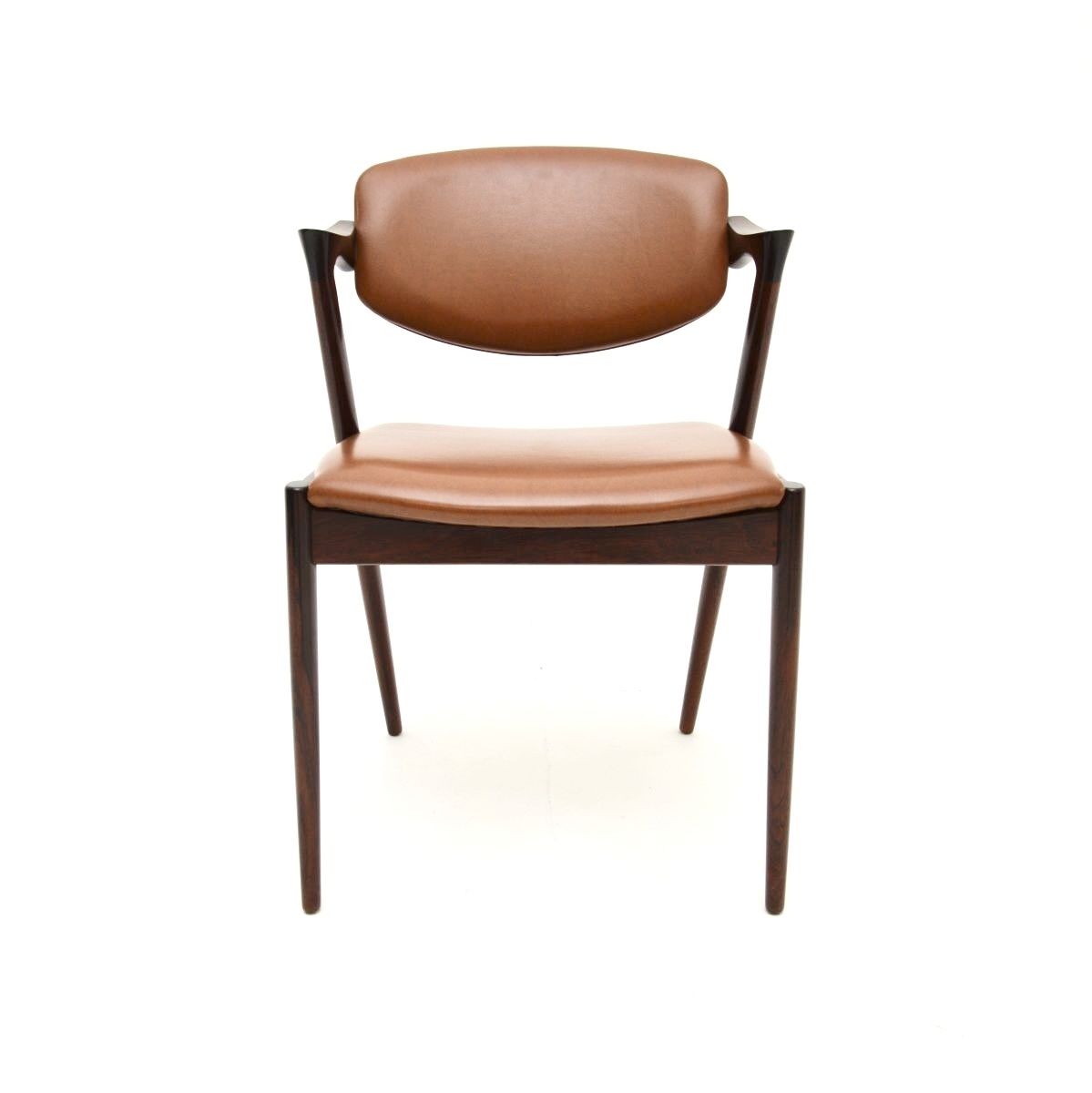 Set Of Six Danish Vintage Rosewood Model 42 Dining Chairs By Kai Kristiansen photo Furniture