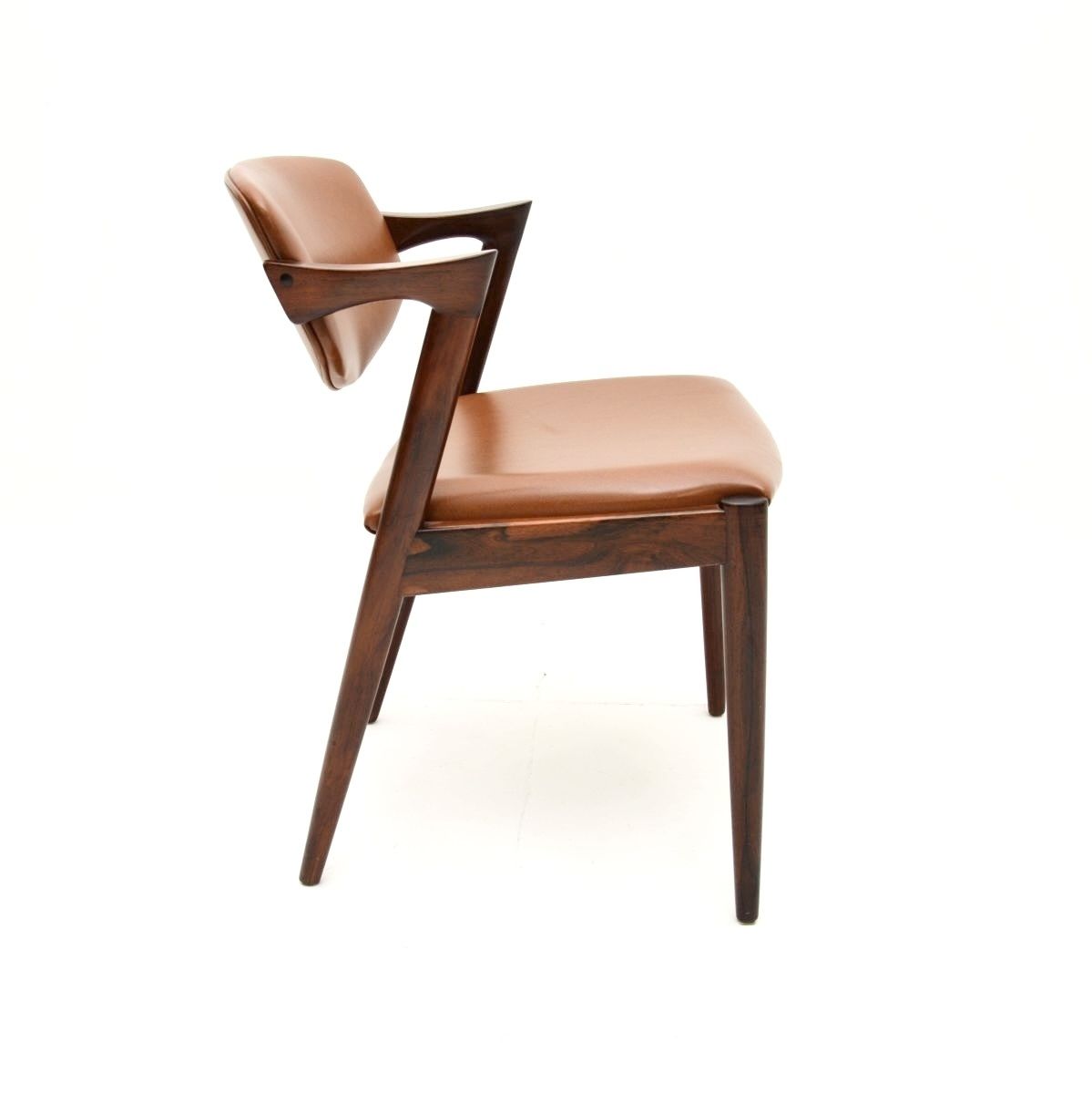 Set Of Six Danish Vintage Rosewood Model 42 Dining Chairs By Kai Kristiansen photo buy