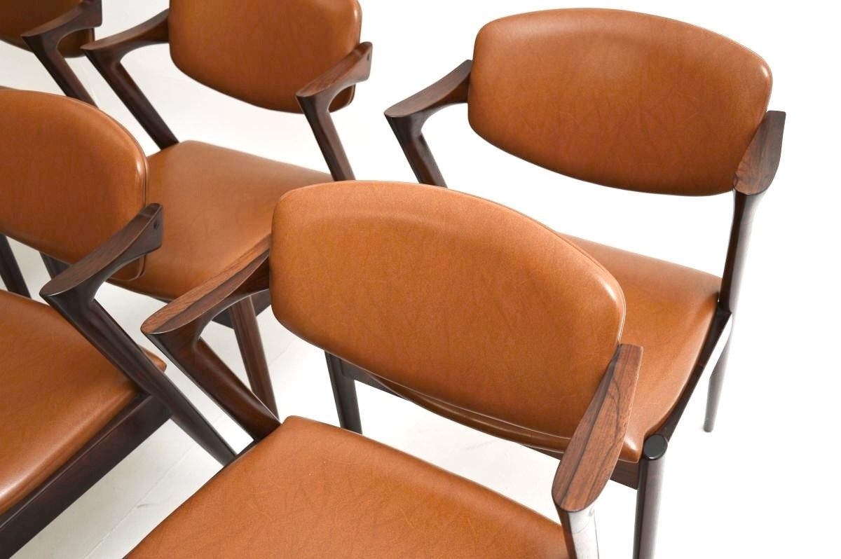 photo furniture Set Of Six Danish Vintage Rosewood Model 42 Dining Chairs By Kai Kristiansen