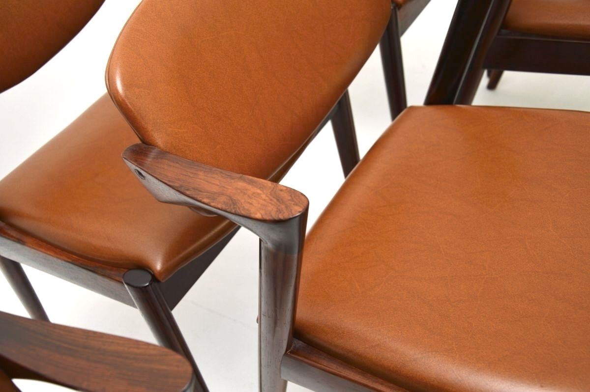 6435.0 Set Of Six Danish Vintage Rosewood Model 42 Dining Chairs By Kai Kristiansen photo