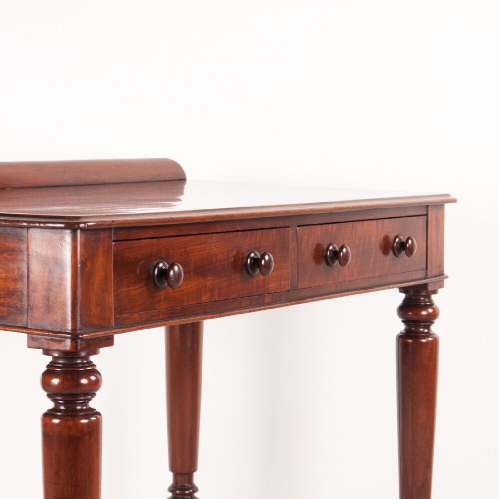 photo buy Fine Quality 19thc Mahogany Two Drawer Side Table By W Williamson & Sons Of Guildford