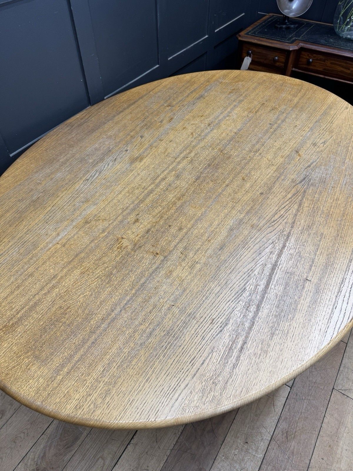 Solid Oak Oval Dining Kitchen Table 190cm – Designer David Gregson photo buy