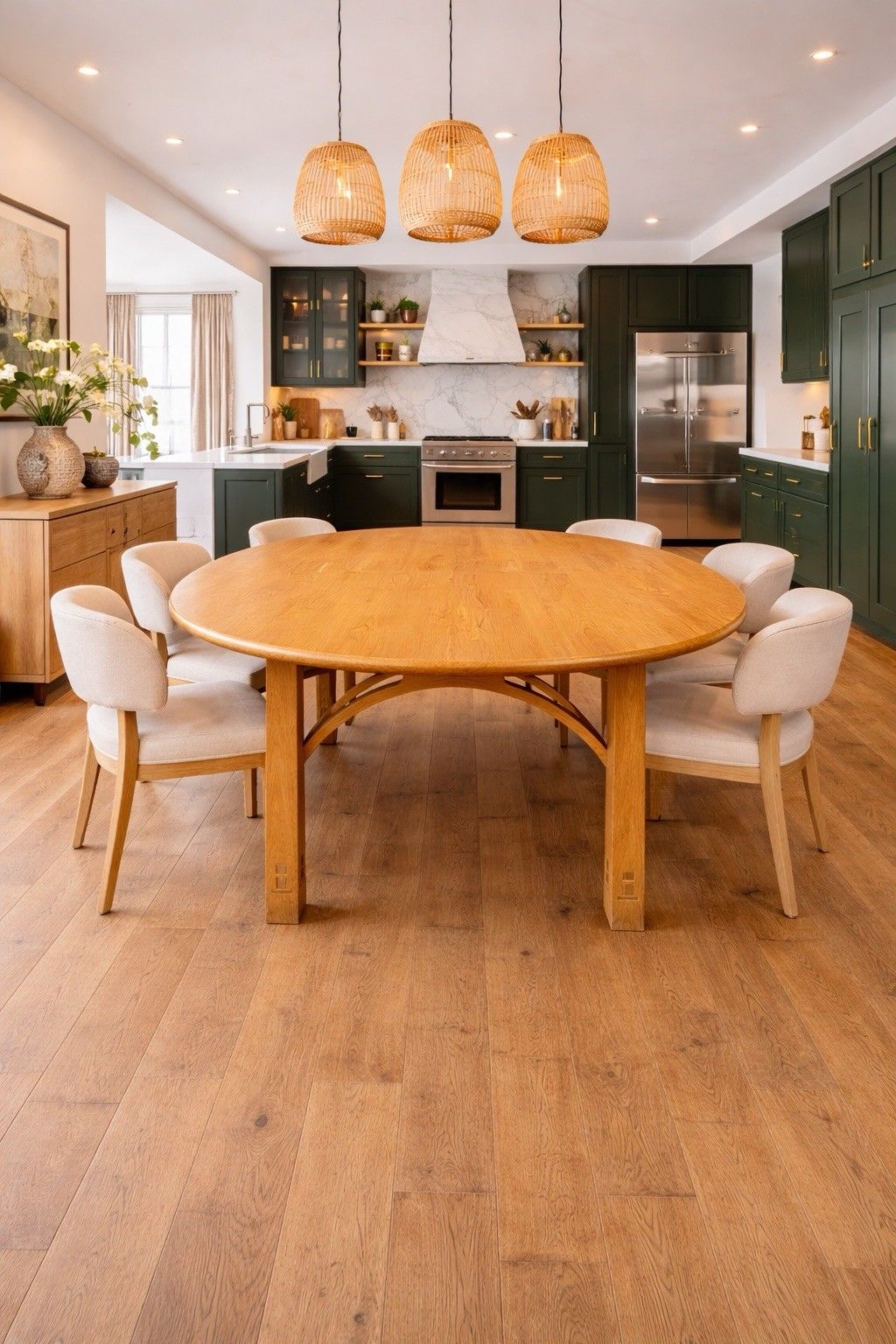 1795.0 Solid Oak Oval Dining Kitchen Table 190cm – Designer David Gregson photo