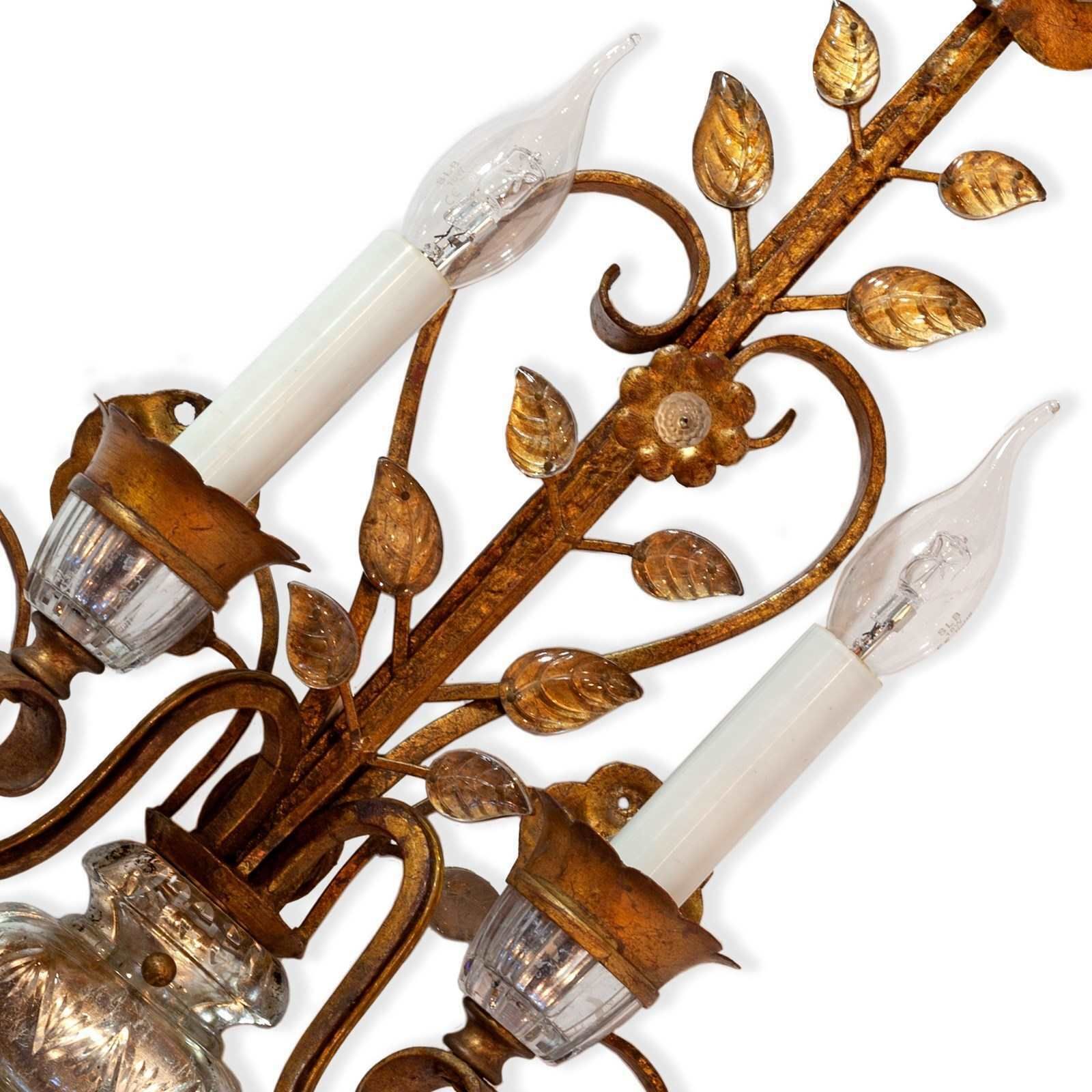Single Gilded Metal Wall Light By Banci Firenze Of Florence photo Lighting