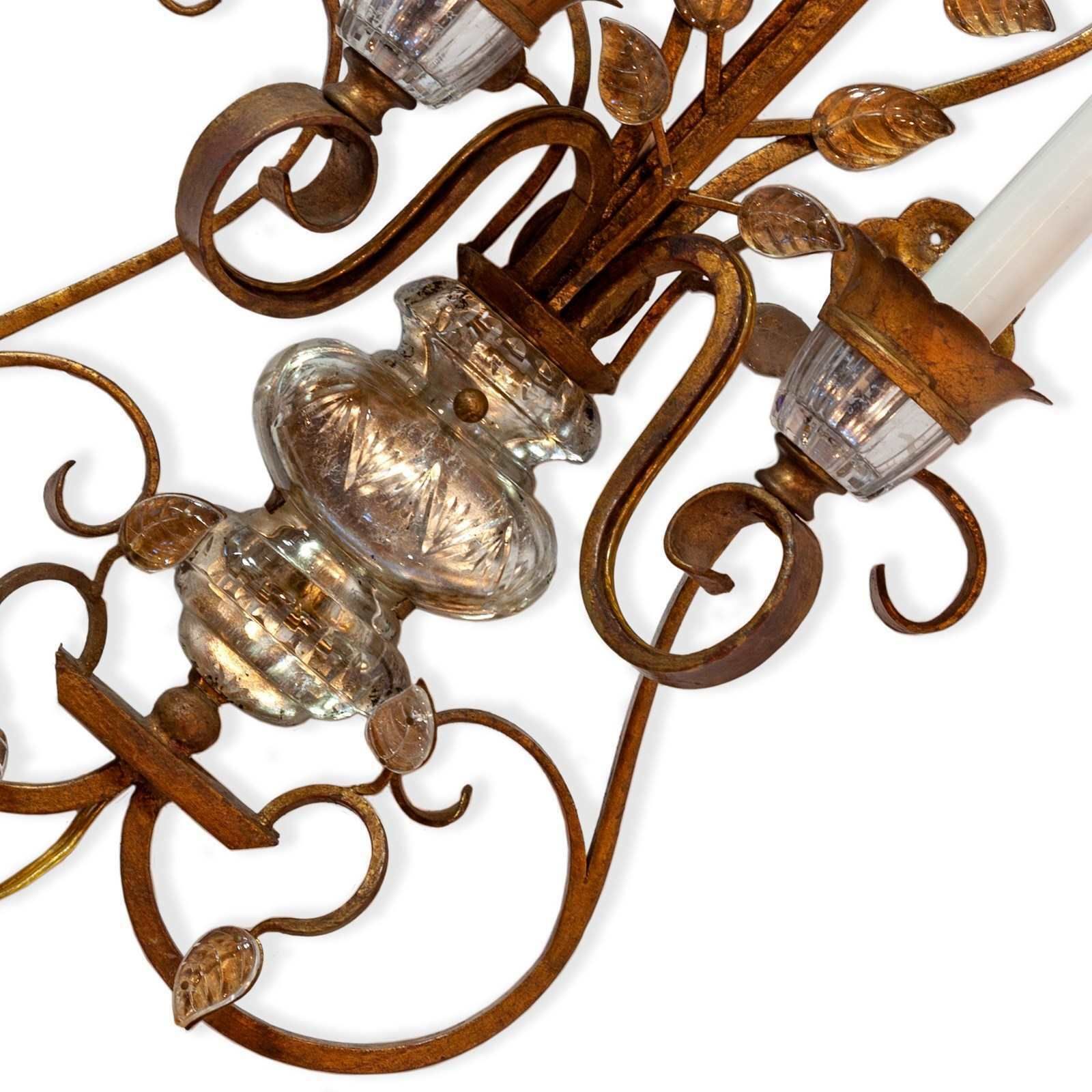 Single Gilded Metal Wall Light By Banci Firenze Of Florence photo 1250.0