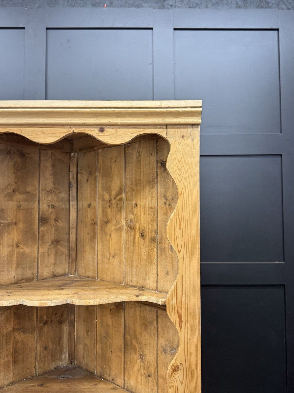 Antique Pine Rustic Corner Cupboard / Open Shelving Unit Storage photo Furniture