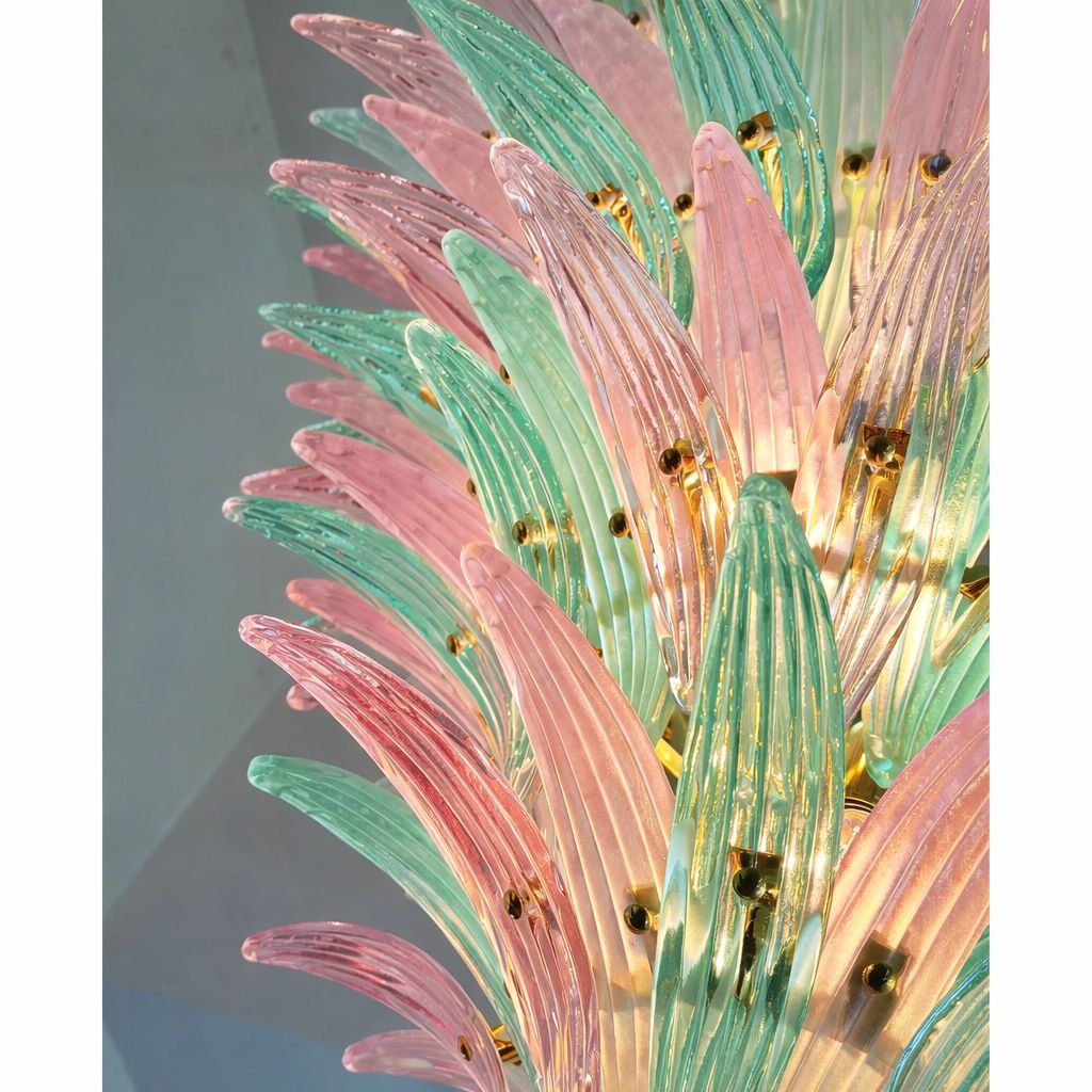 Contemporary Sputnik Murano Style Glass "Palmetta" Multicored Italian Chandelier photo 16428.0