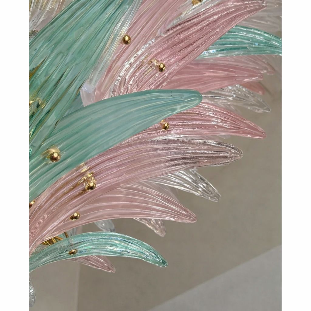 Contemporary Sputnik Murano Style Glass "Palmetta" Multicored Italian Chandelier photo vinterior