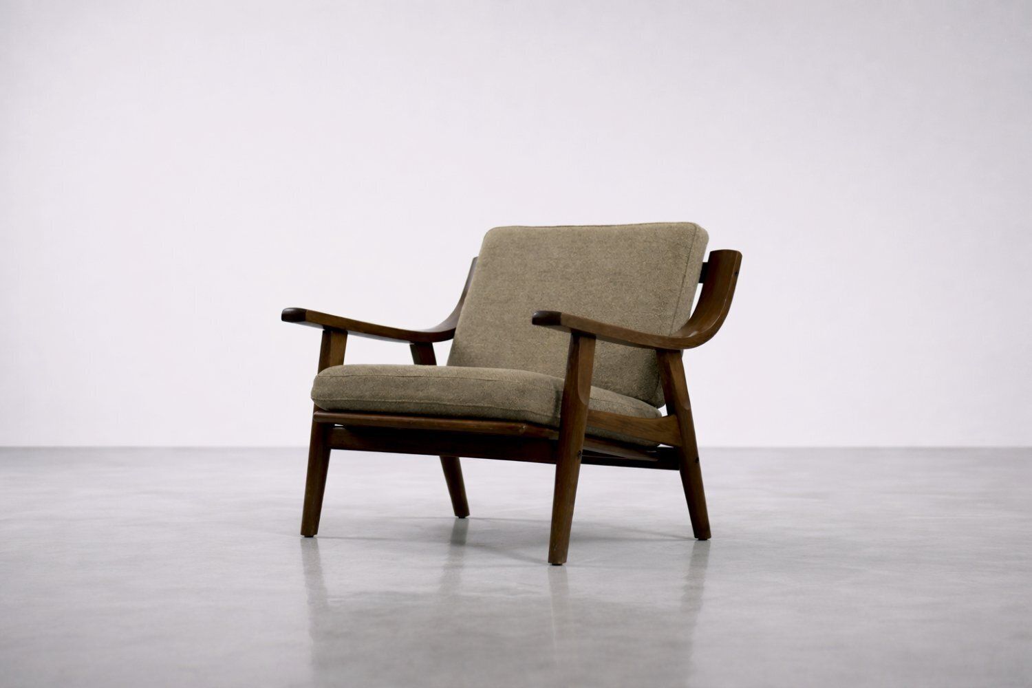 Vintage Mid Century Scandinavian Modern 3 Seat Sofa & Armchair By Hans J. Wegner For Getama, 1960s, Set Of 2 photo furniture