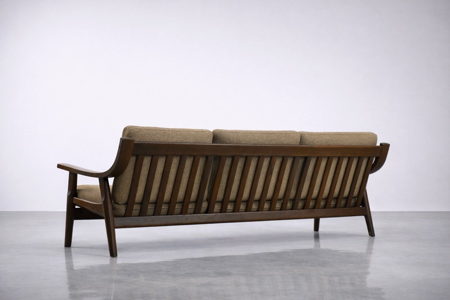 Vintage Mid Century Scandinavian Modern 3 Zitsbank & Fauteuil Van Hans J. Wegner Voor Getama, Jaren 1960, Set Van 2 photo Meubels