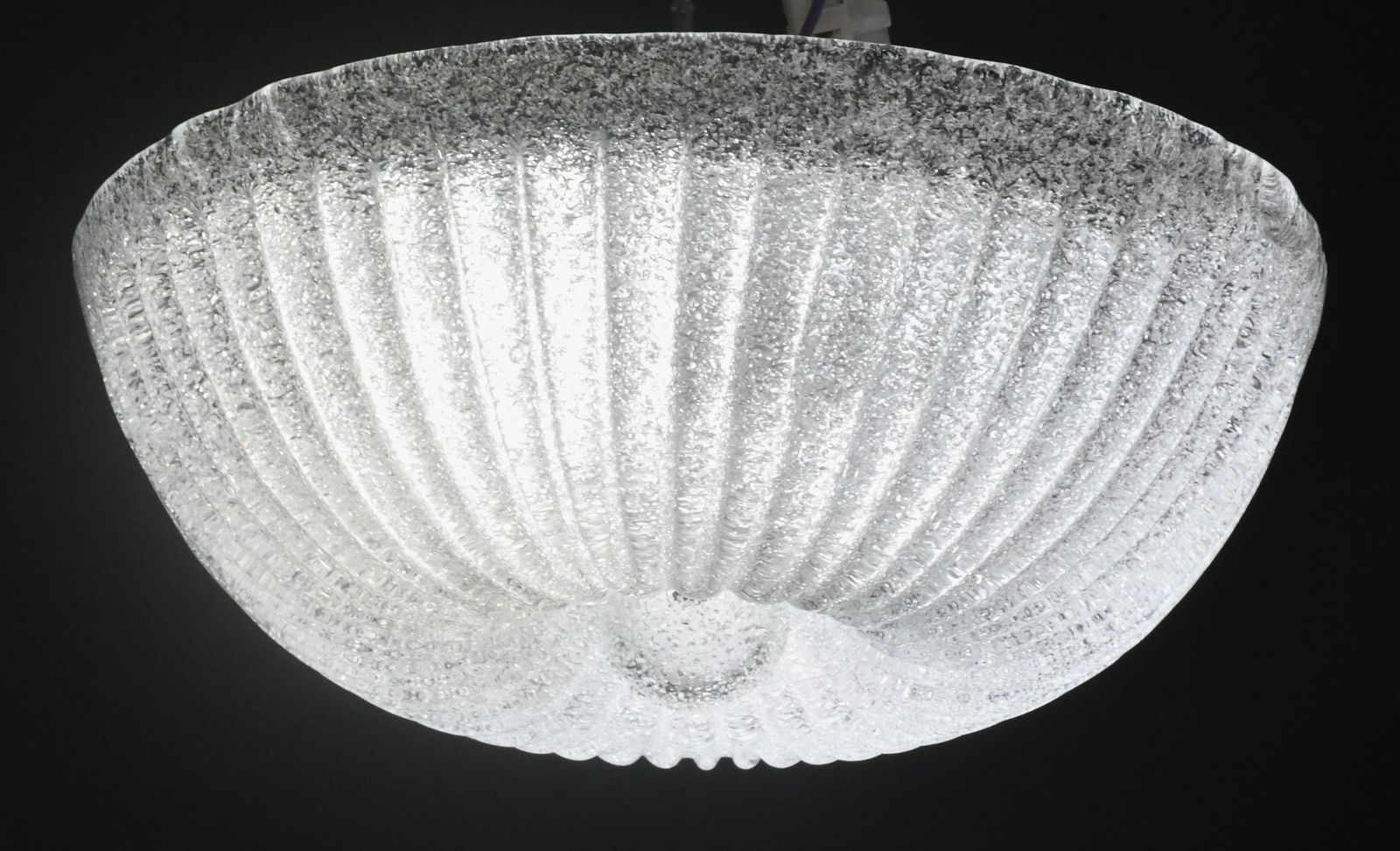 Italian Midcentury Murano Glass Flush Mount Light Barovier Style, 1970s photo buy