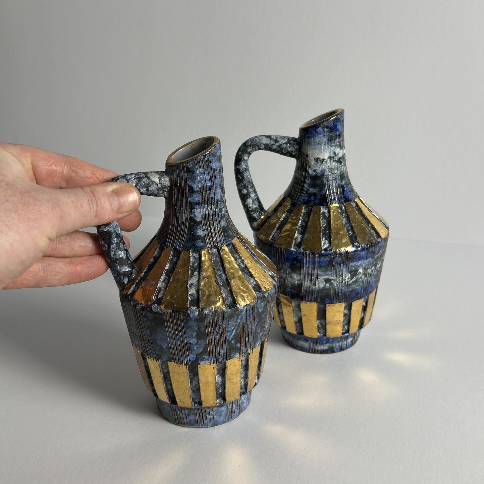 Pair Of 1960s Italian Ceramic Pitcher Vases By Fratelli Fanciullacci photo buy