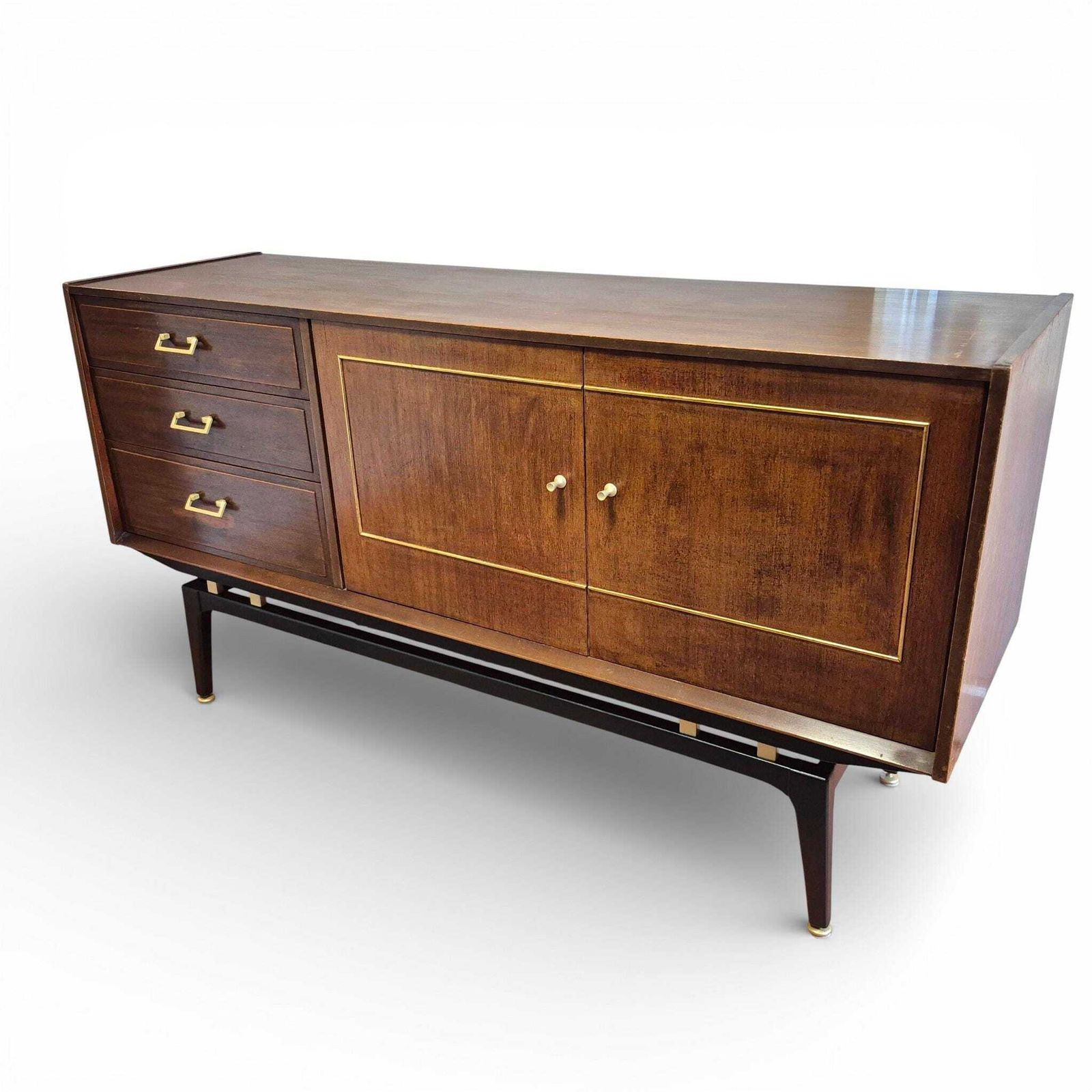 Mid Century Nathan Sideboard | Vintage Teak & Mahogany Cabinet | Retro Storage Furniture | Upcycle Project photo vintage