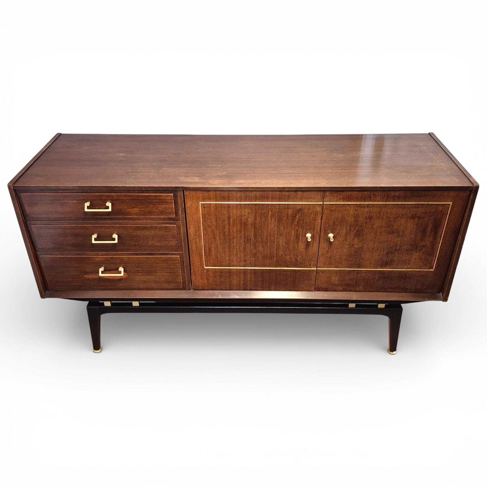 photo furniture Mid Century Nathan Sideboard | Vintage Teak & Mahogany Cabinet | Retro Storage Furniture | Upcycle Project