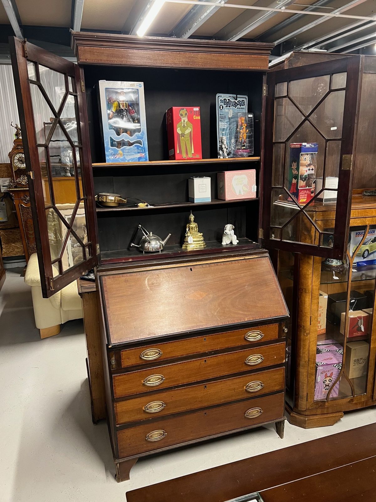 Antique Mahogany Bureau Bookcase photo buy